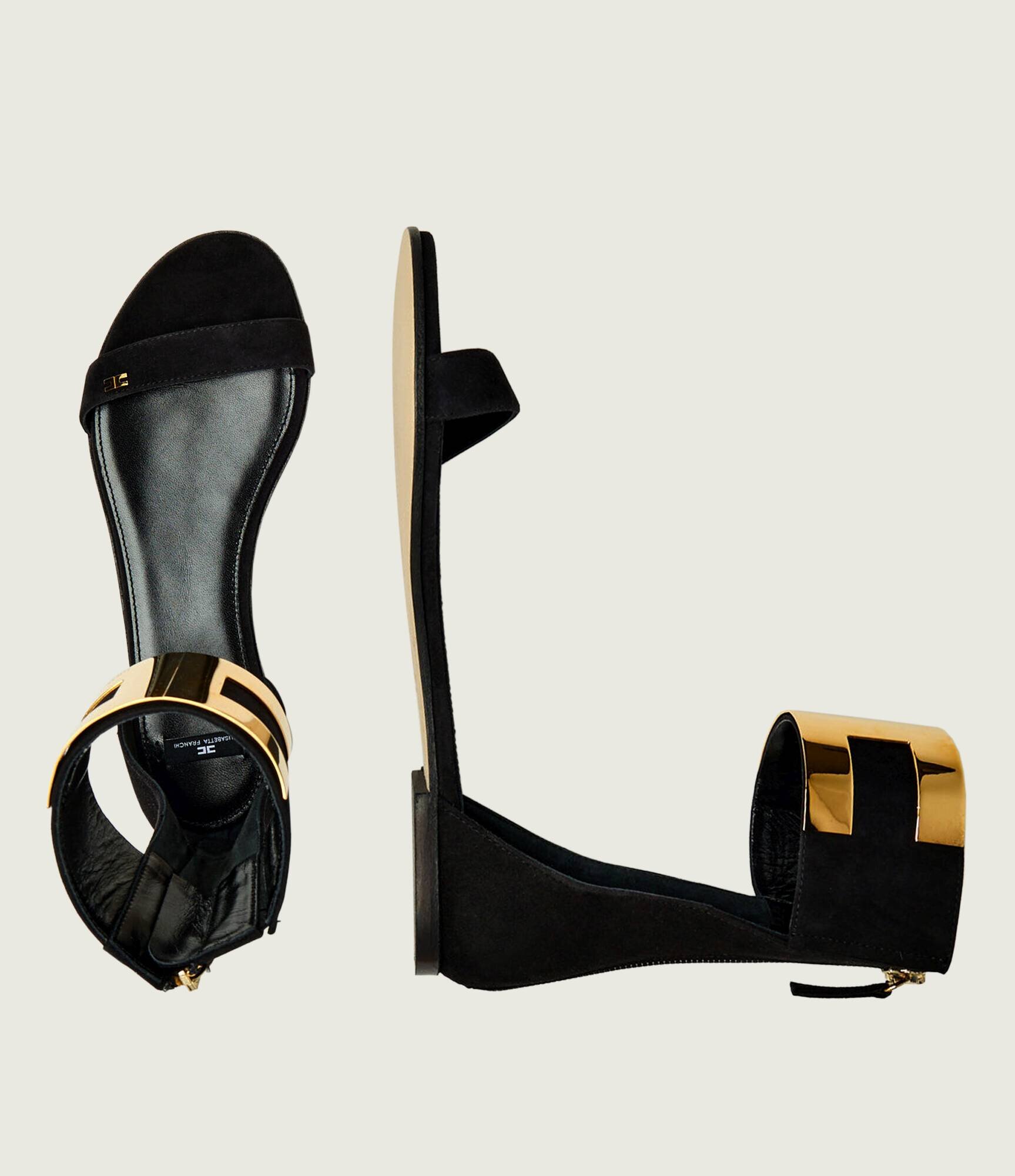 Elisabetta Franchi Sandale | piele întoarsă