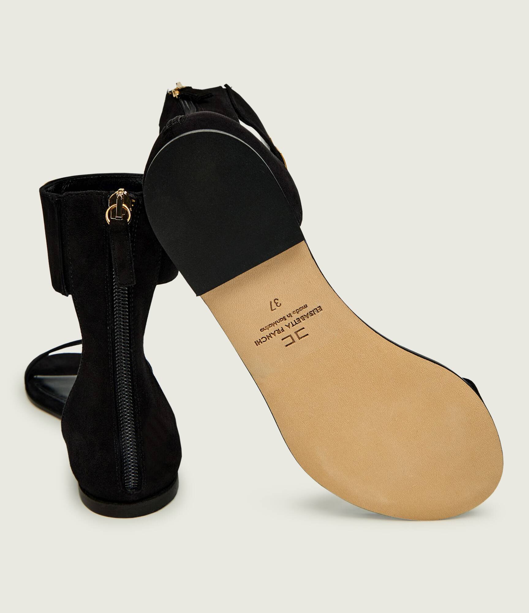 Elisabetta Franchi Sandale | piele întoarsă