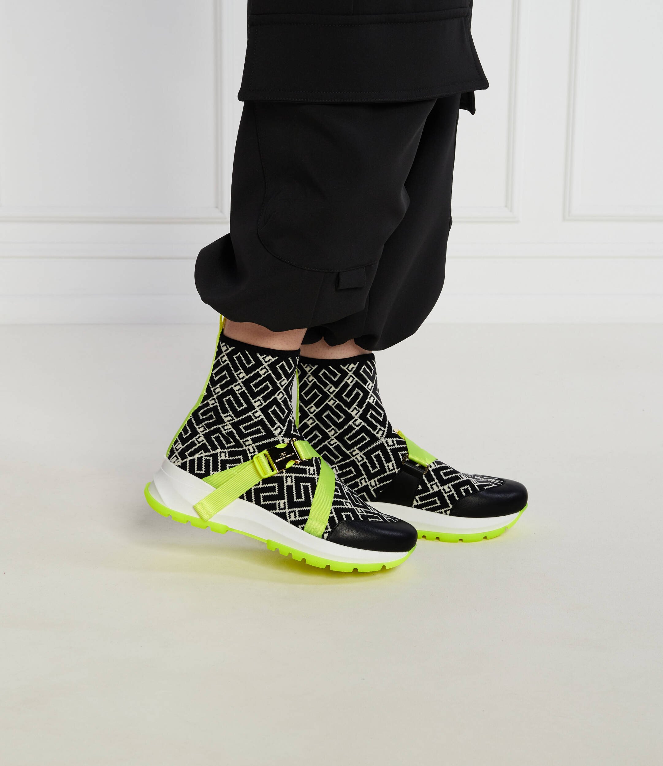 Elisabetta Franchi Sneakers cu adaos de piele