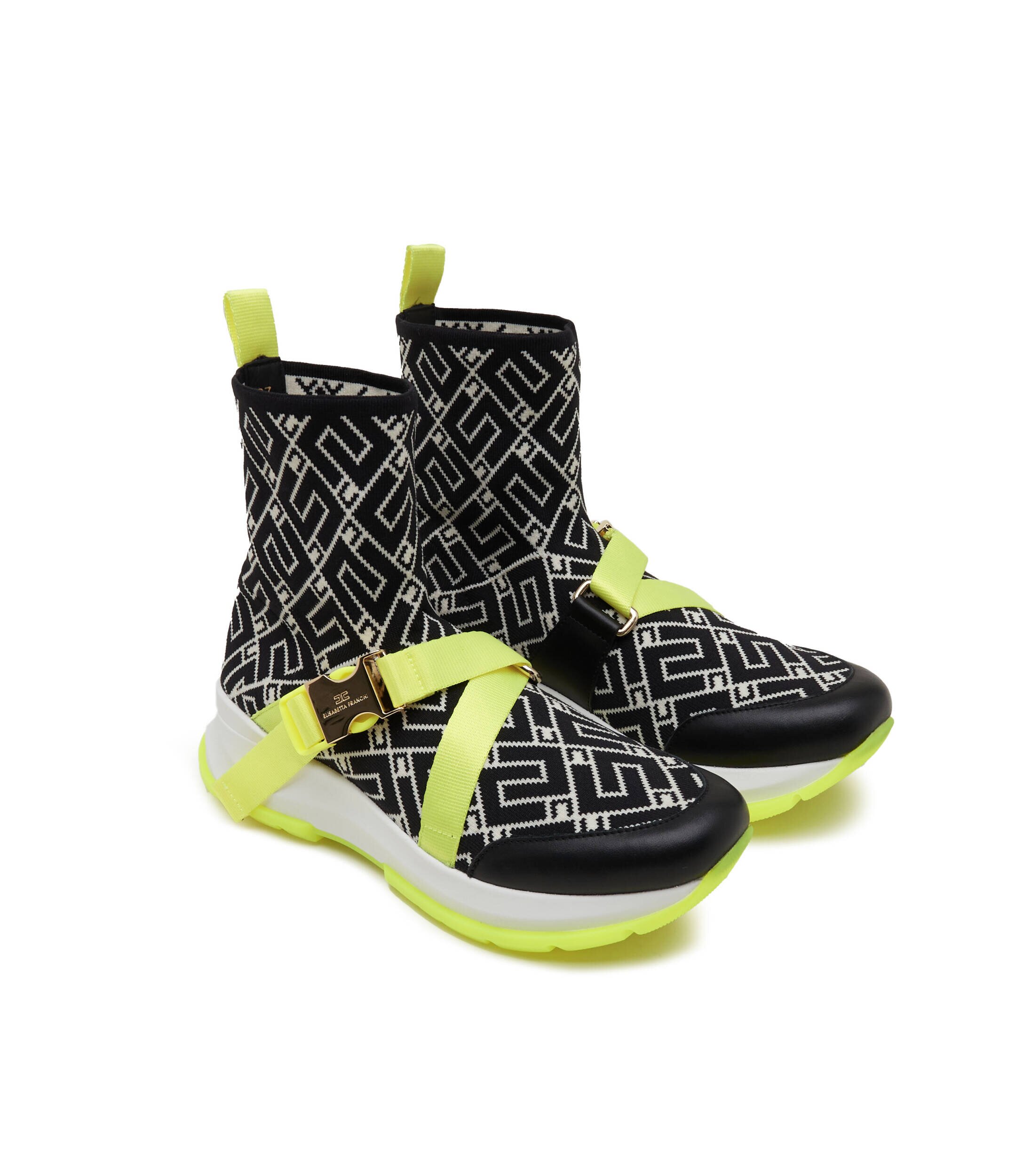 Elisabetta Franchi Sneakers cu adaos de piele