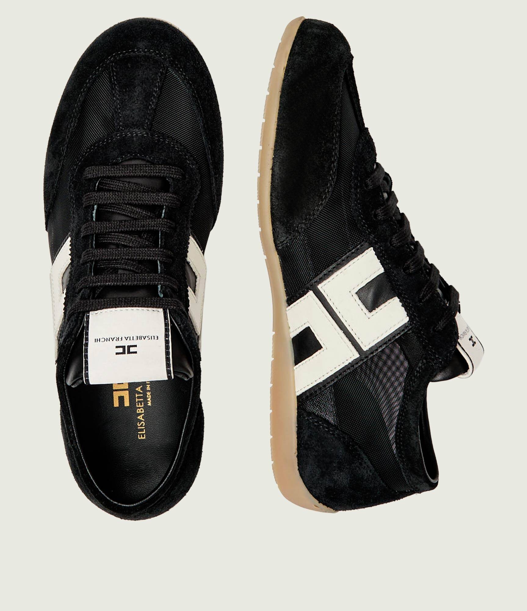 Elisabetta Franchi Sneakers cu adaos de piele | piele întoarsă