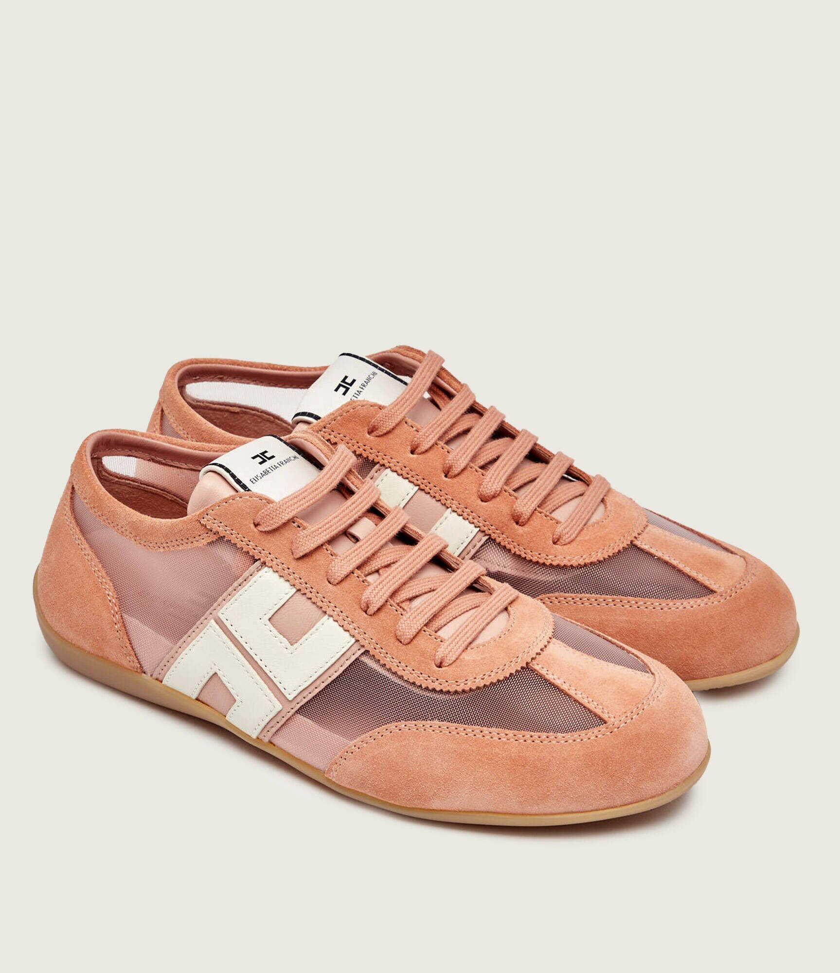Elisabetta Franchi Sneakers cu adaos de piele | piele întoarsă