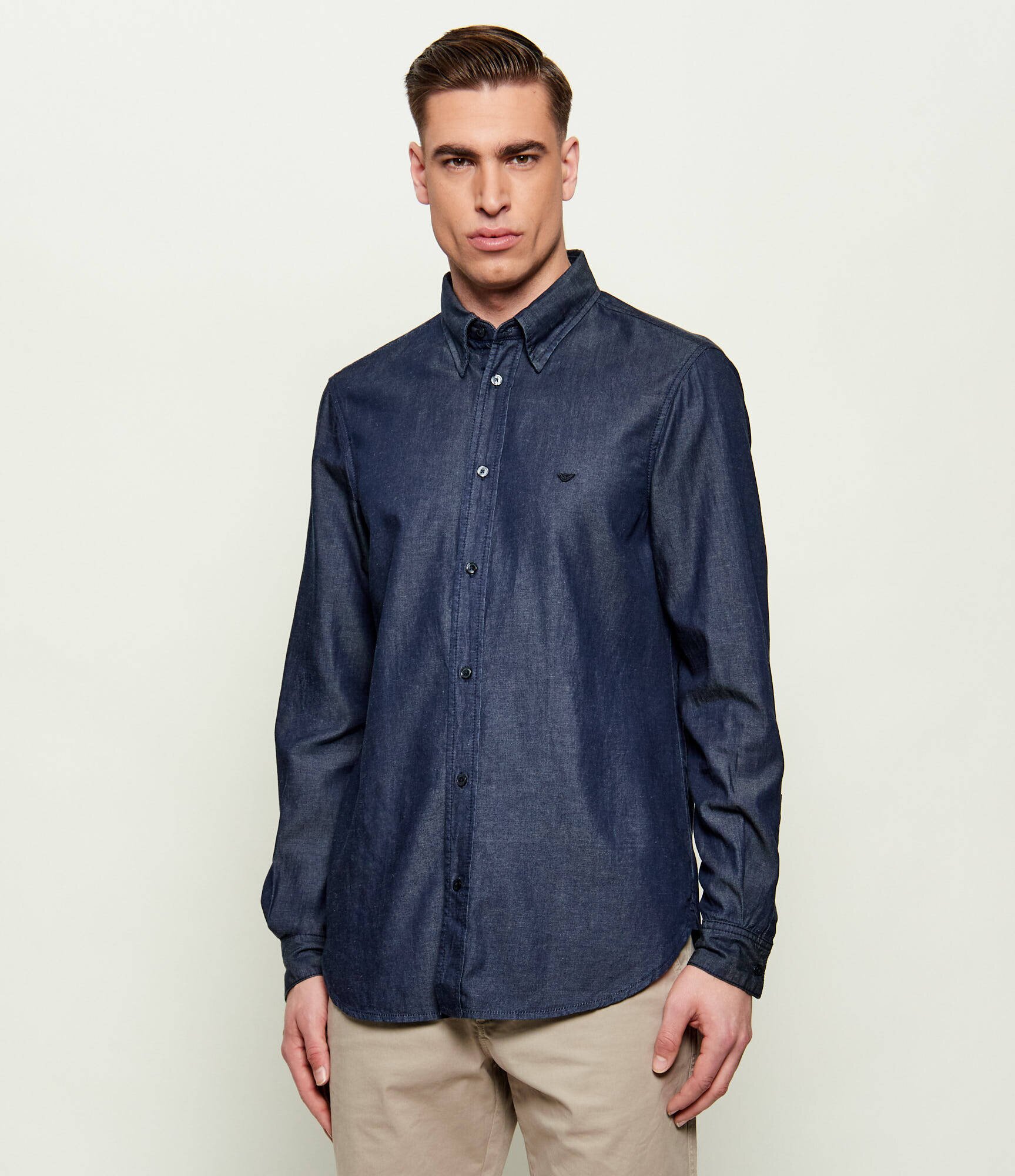 Emporio Armani Cămașă | regular fit | cu adaos de in