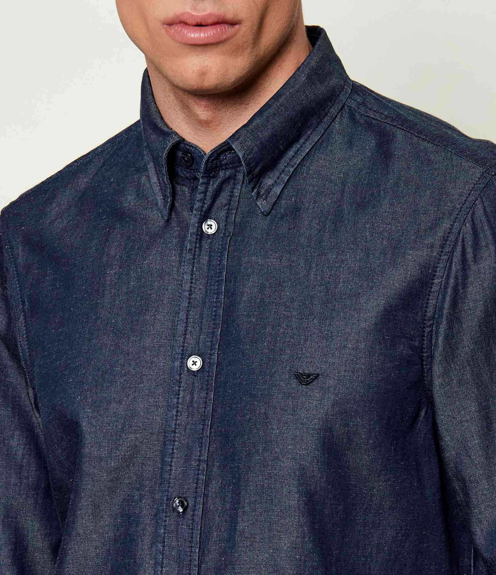Emporio Armani Cămașă | regular fit | cu adaos de in