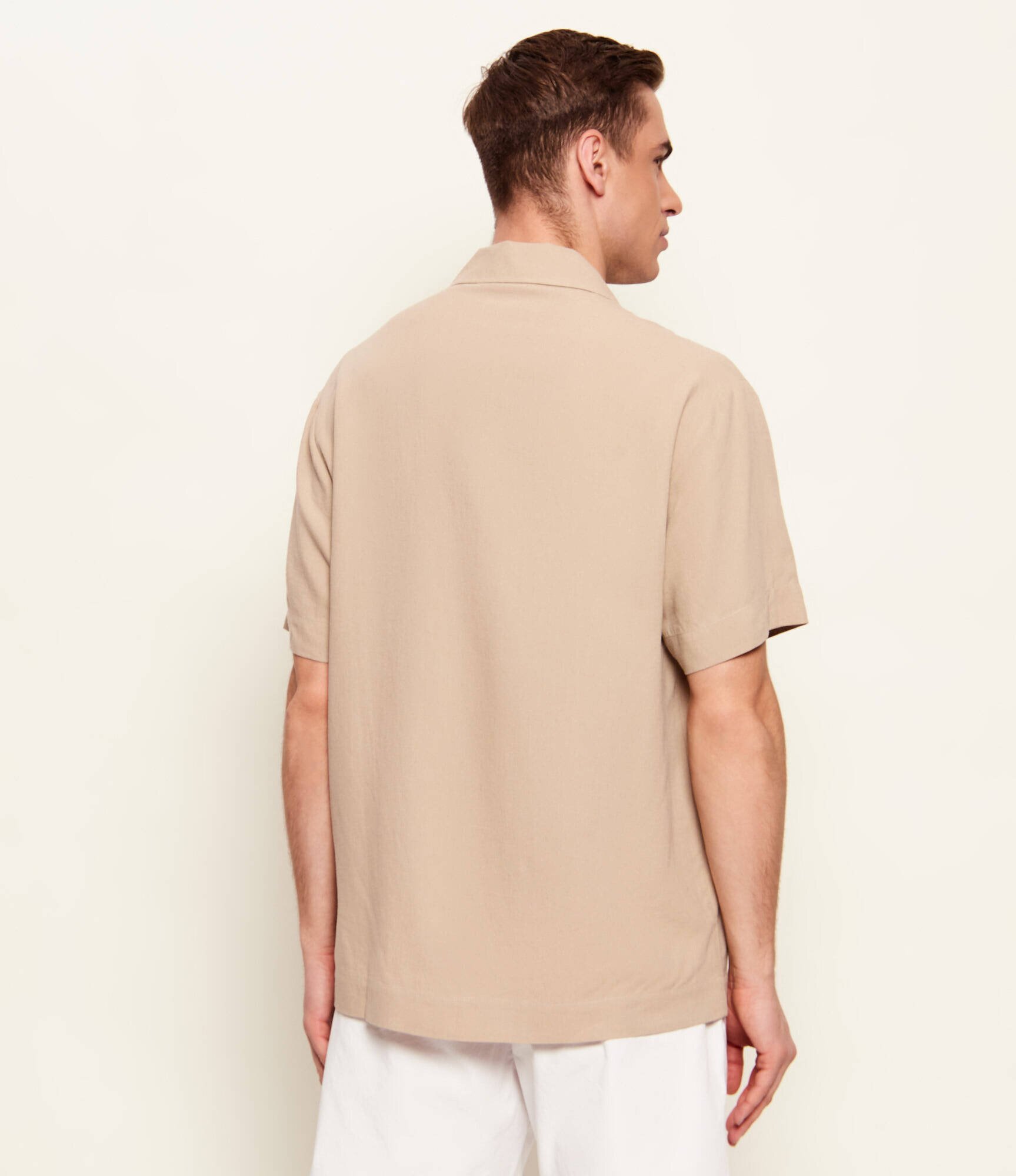 Emporio Armani Cămașă | Relaxed fit | cu adaos de in