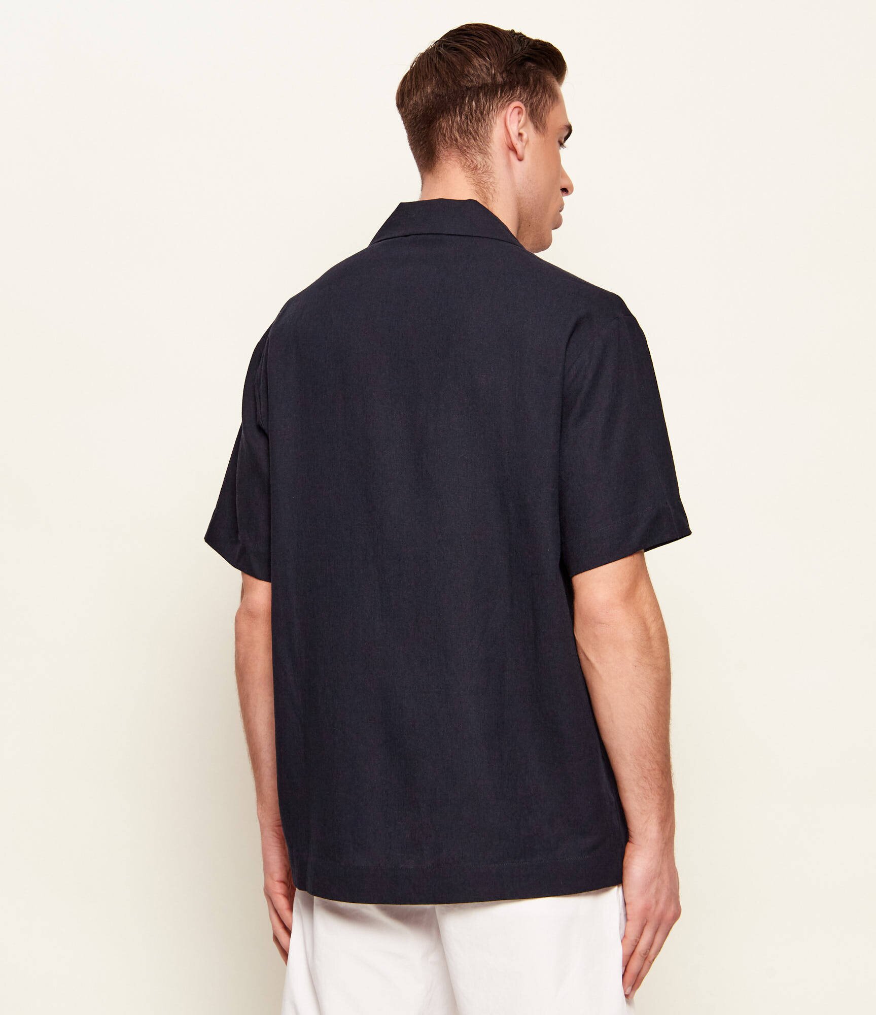 Emporio Armani Cămașă | Relaxed fit | cu adaos de in