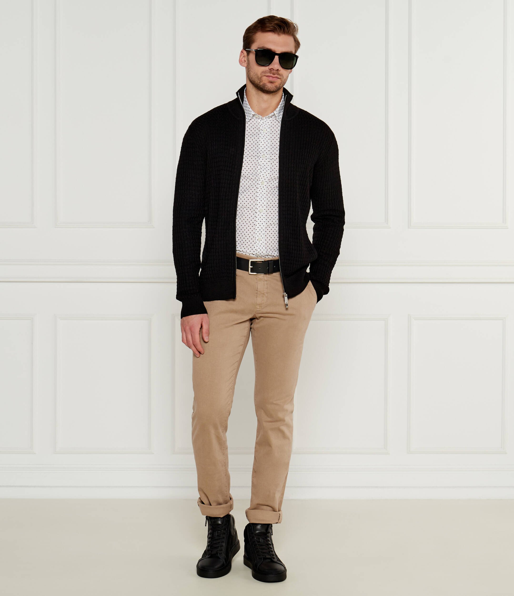 Emporio Armani Cardigan | Regular Fit cu adaos de lână