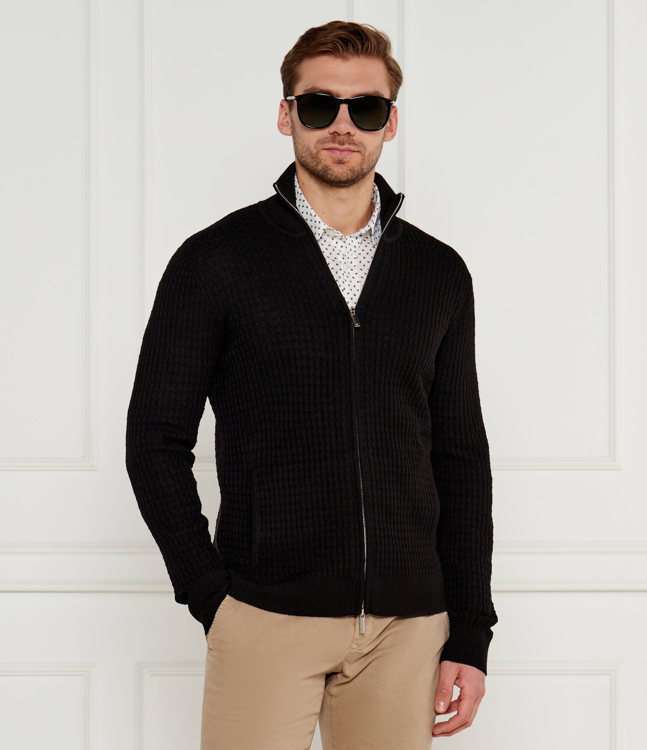 Emporio Armani Cardigan | Regular Fit cu adaos de lână