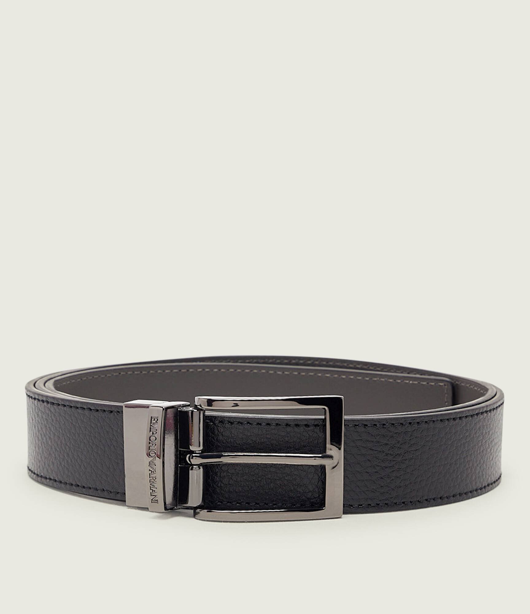 Emporio Armani Curea din piele cu două fețe