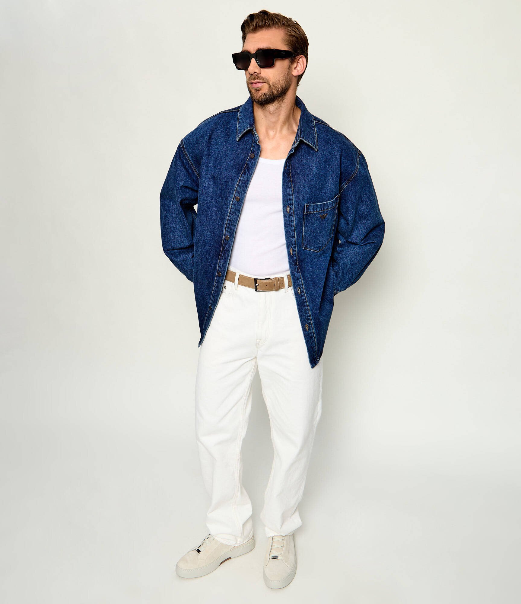Emporio Armani De blugi cămașă | regular fit