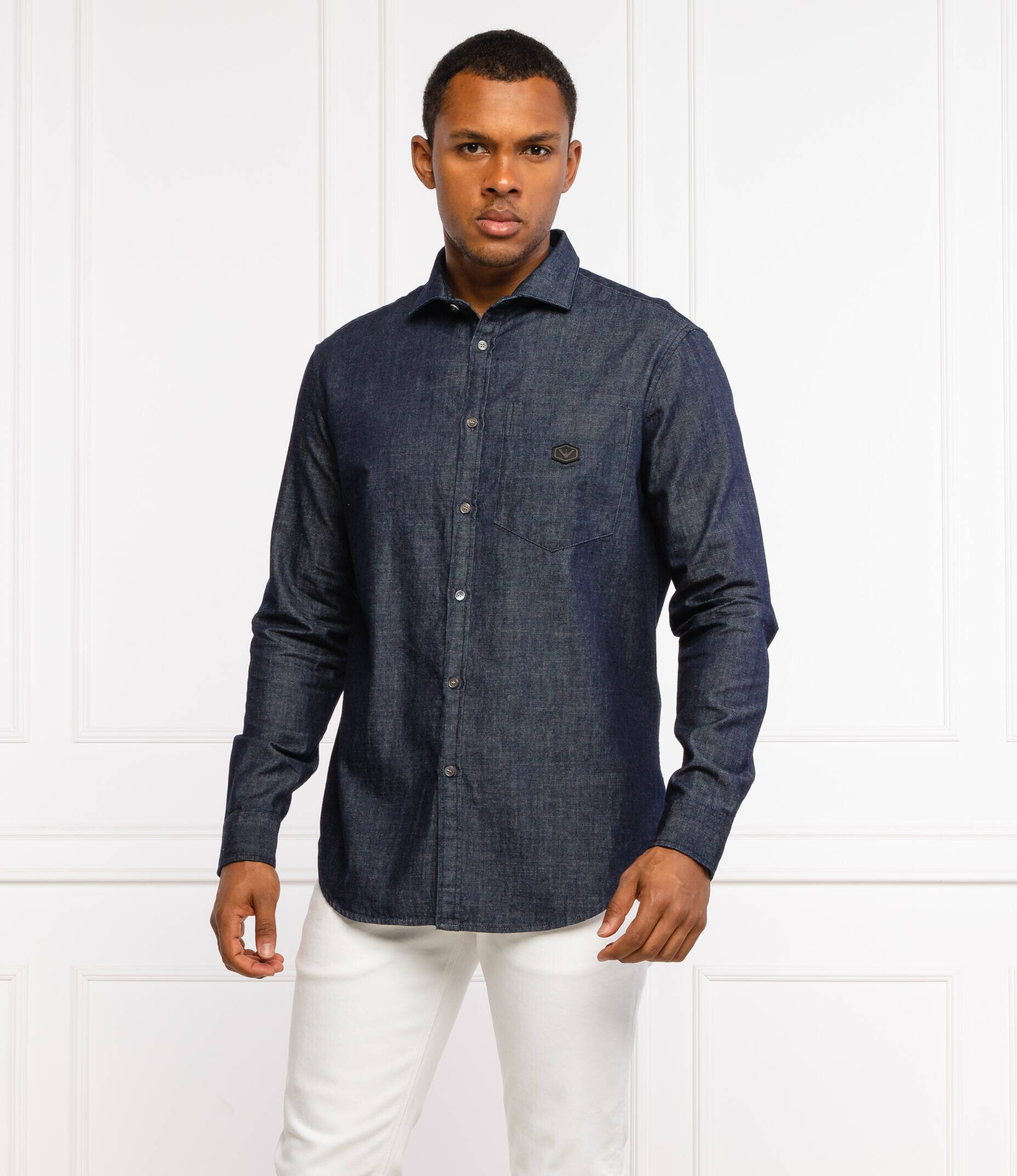 Emporio Armani De blugi cămașă | Regular Fit