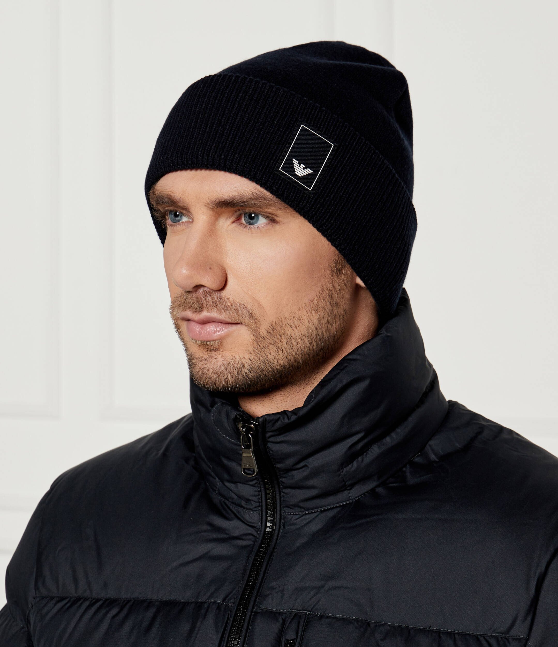 Emporio Armani De lână căciulă cu adaos de cașmir