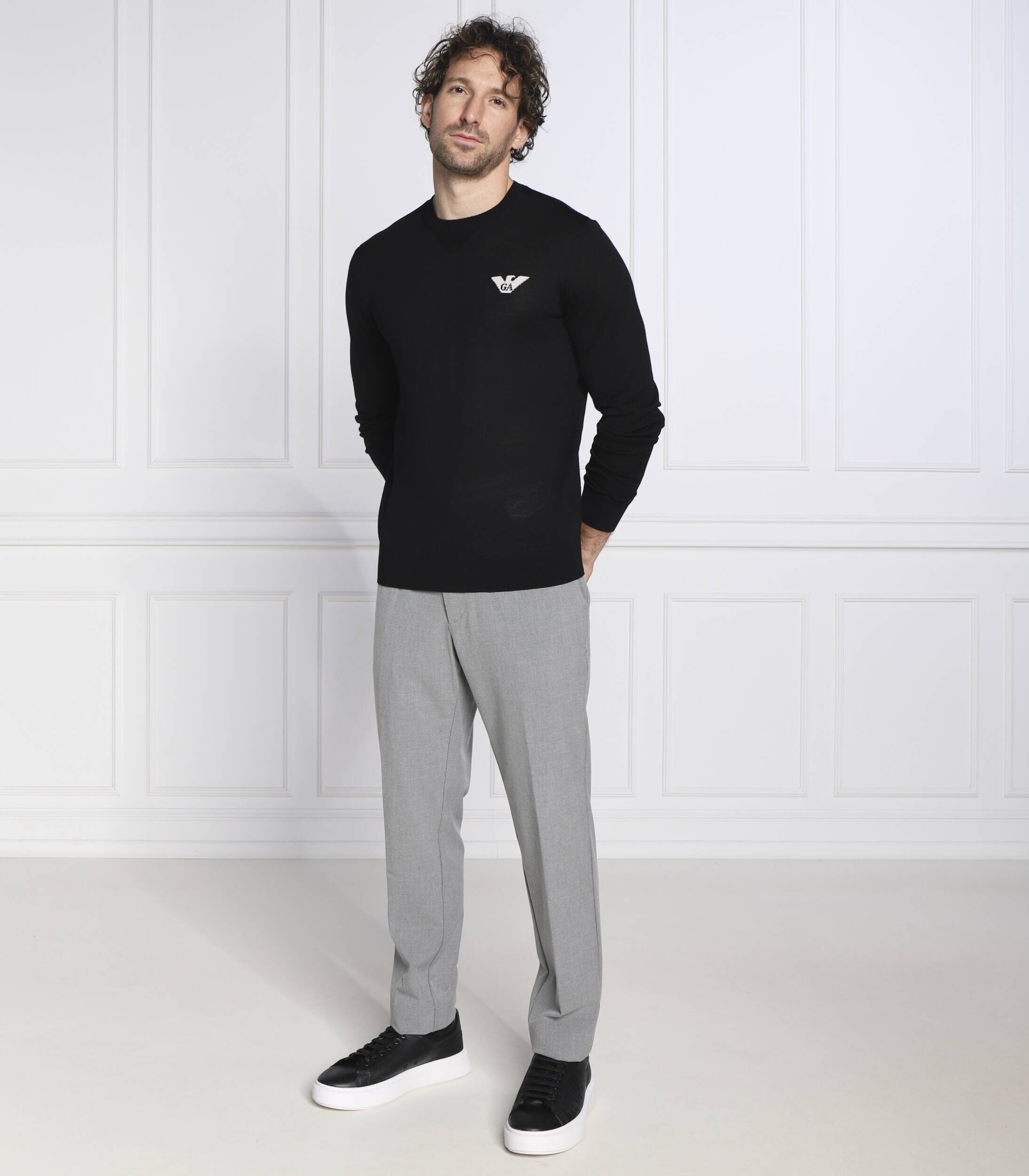 Emporio Armani de lână pulover | slim fit