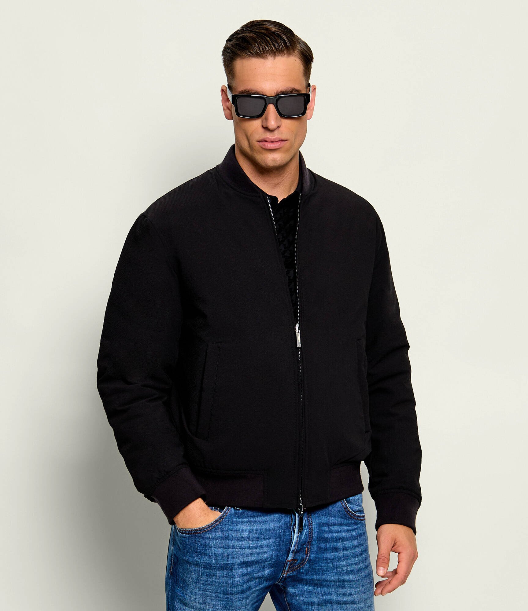 Emporio Armani De puf cu două fețe geacă bomber | regular fit