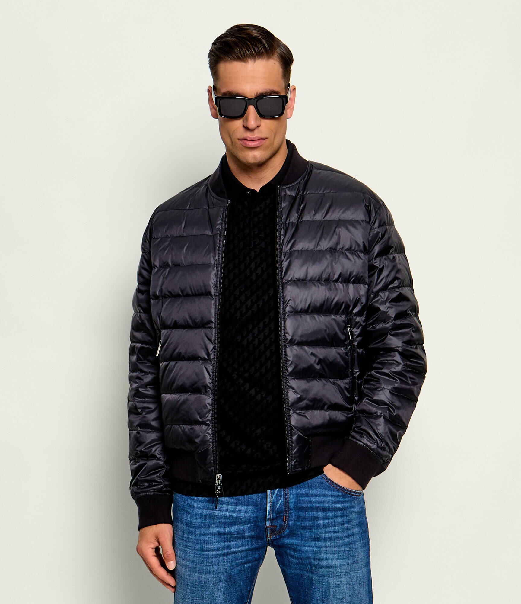 Emporio Armani De puf cu două fețe geacă bomber | regular fit