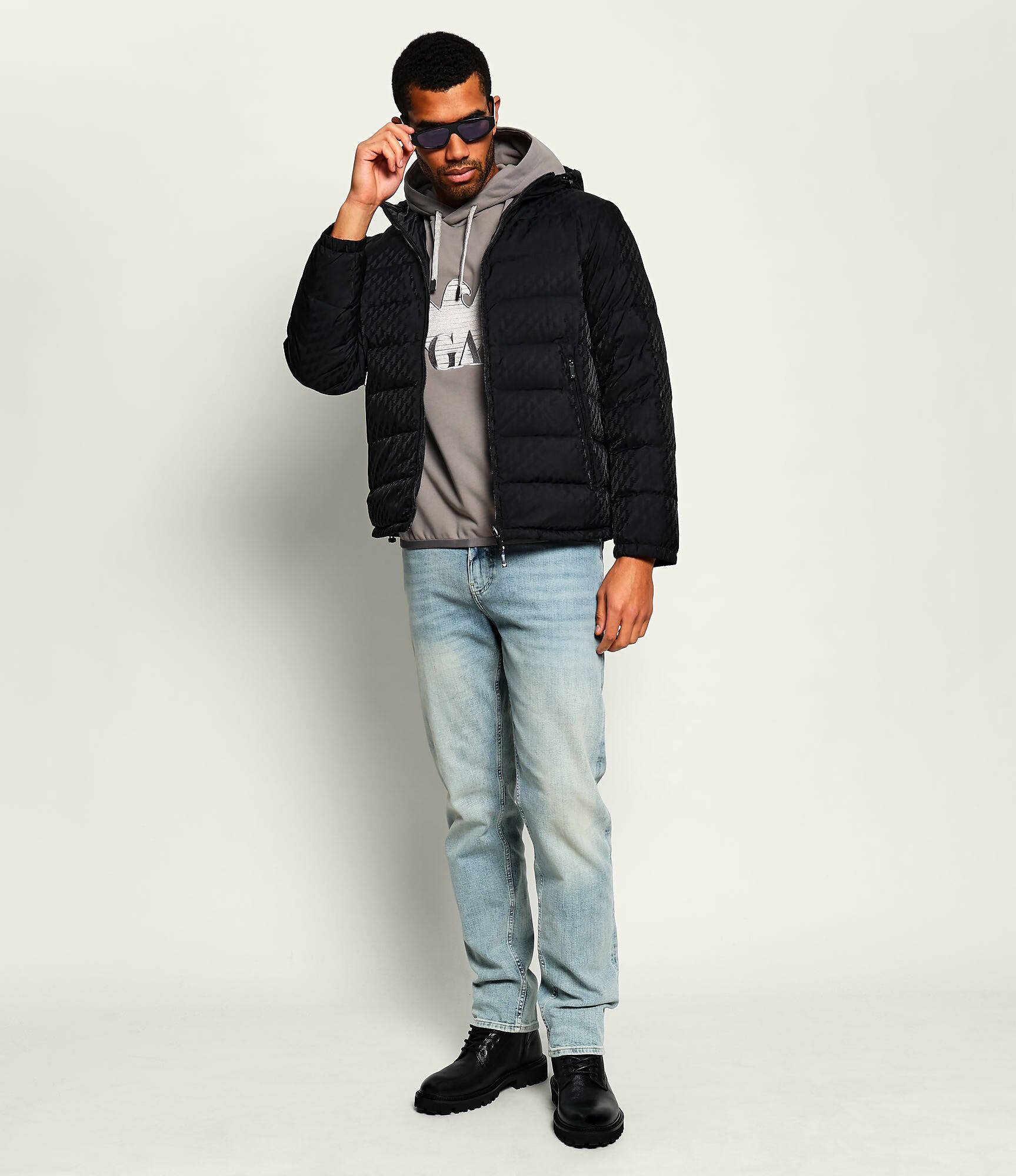 Emporio Armani De puf cu două fețe geacă | regular fit