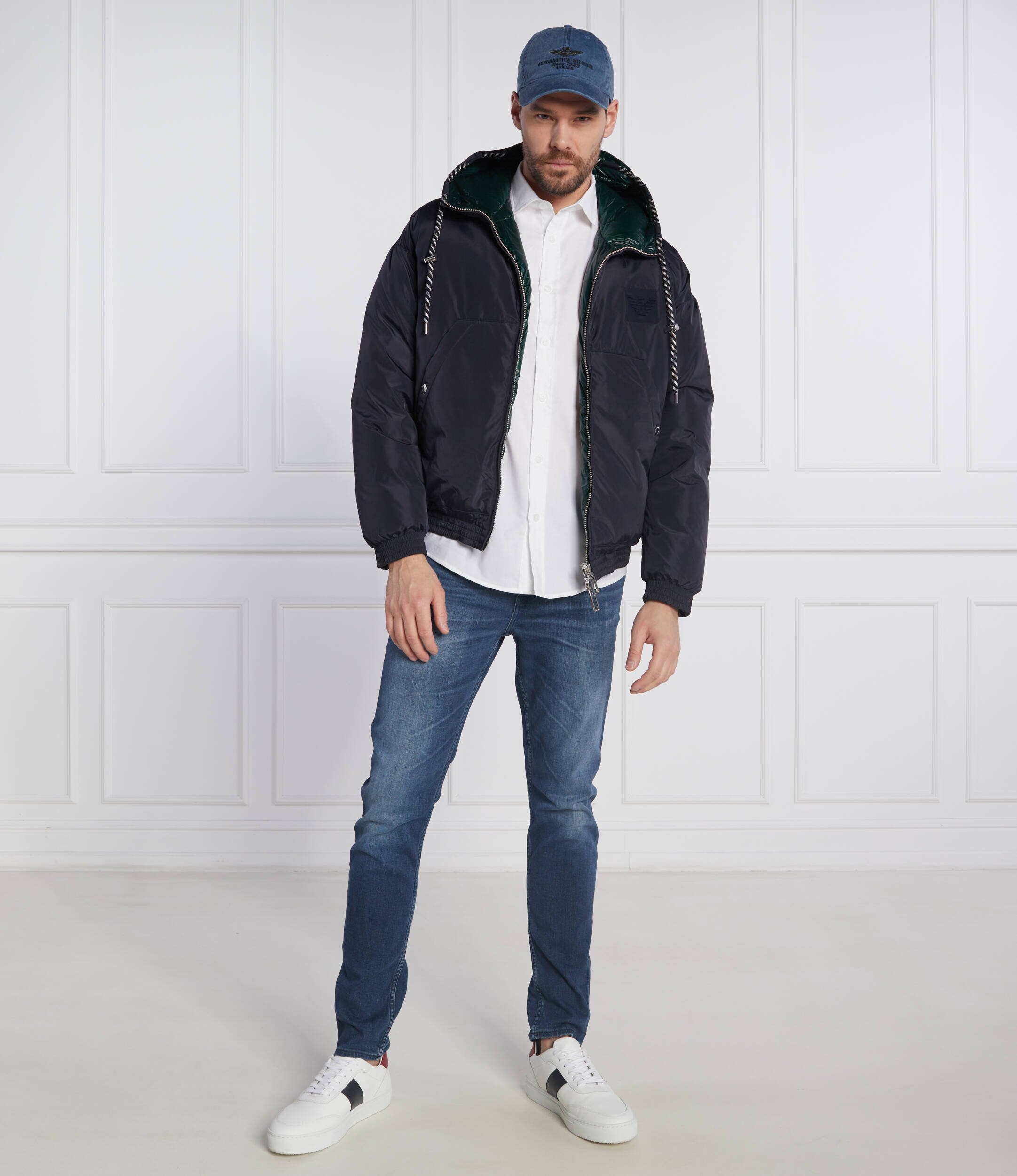 Emporio Armani De puf cu două fețe geacă | Regular Fit