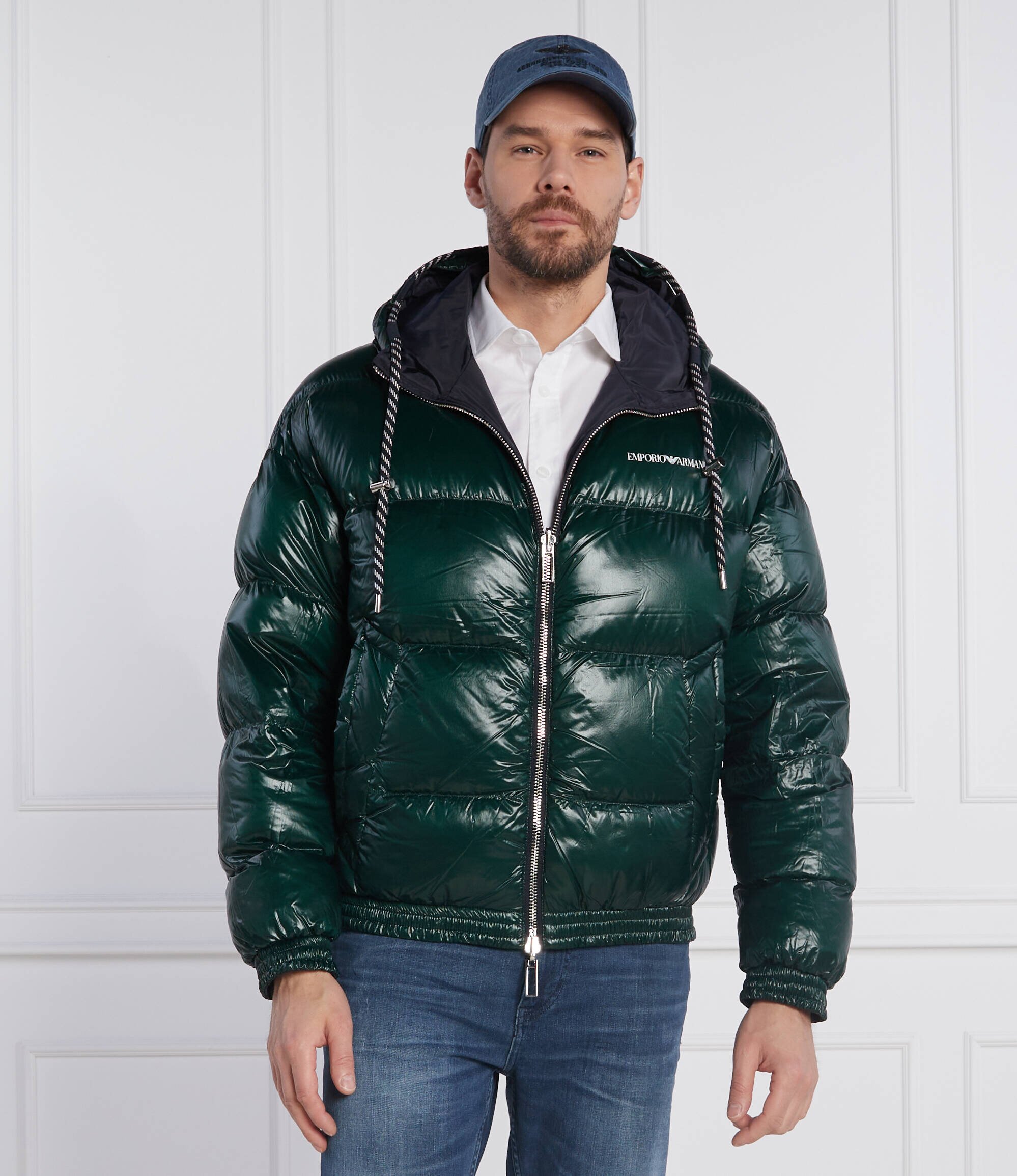 Emporio Armani De puf cu două fețe geacă | Regular Fit