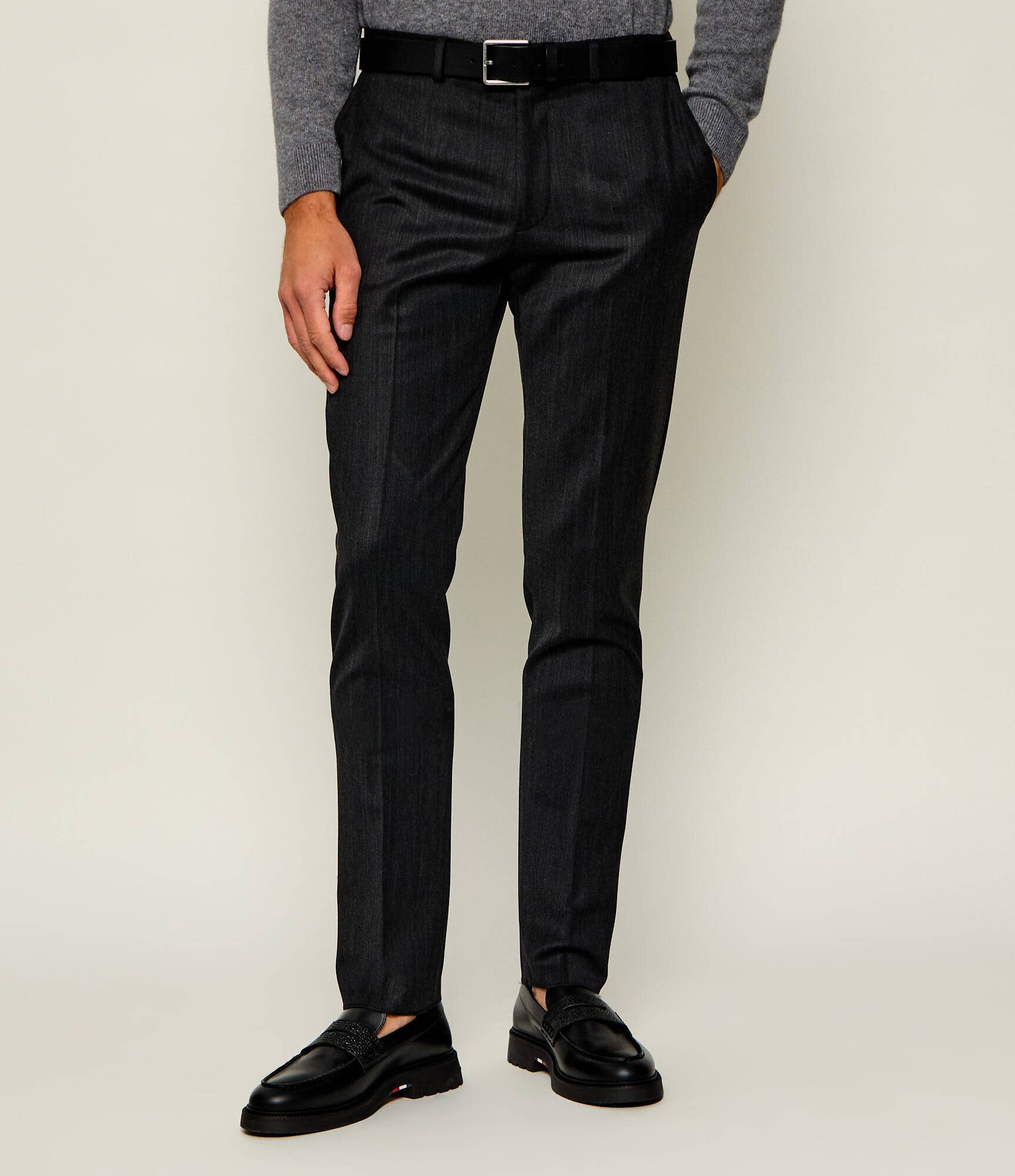 Emporio Armani Pantaloni chino | Slim Fit cu adaos de lână