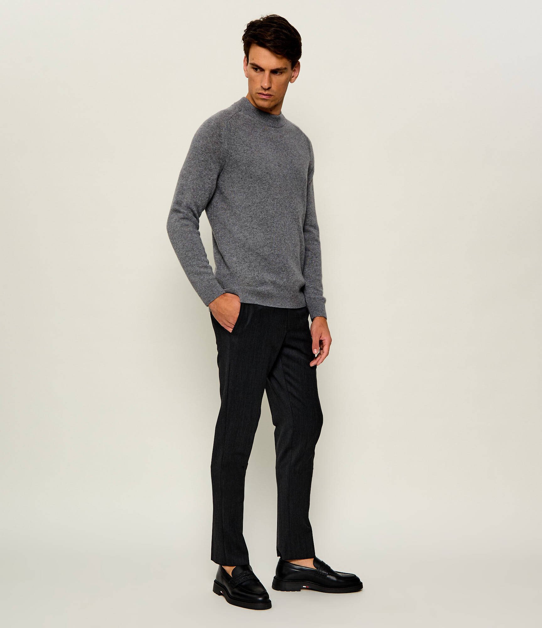 Emporio Armani Pantaloni chino | Slim Fit cu adaos de lână