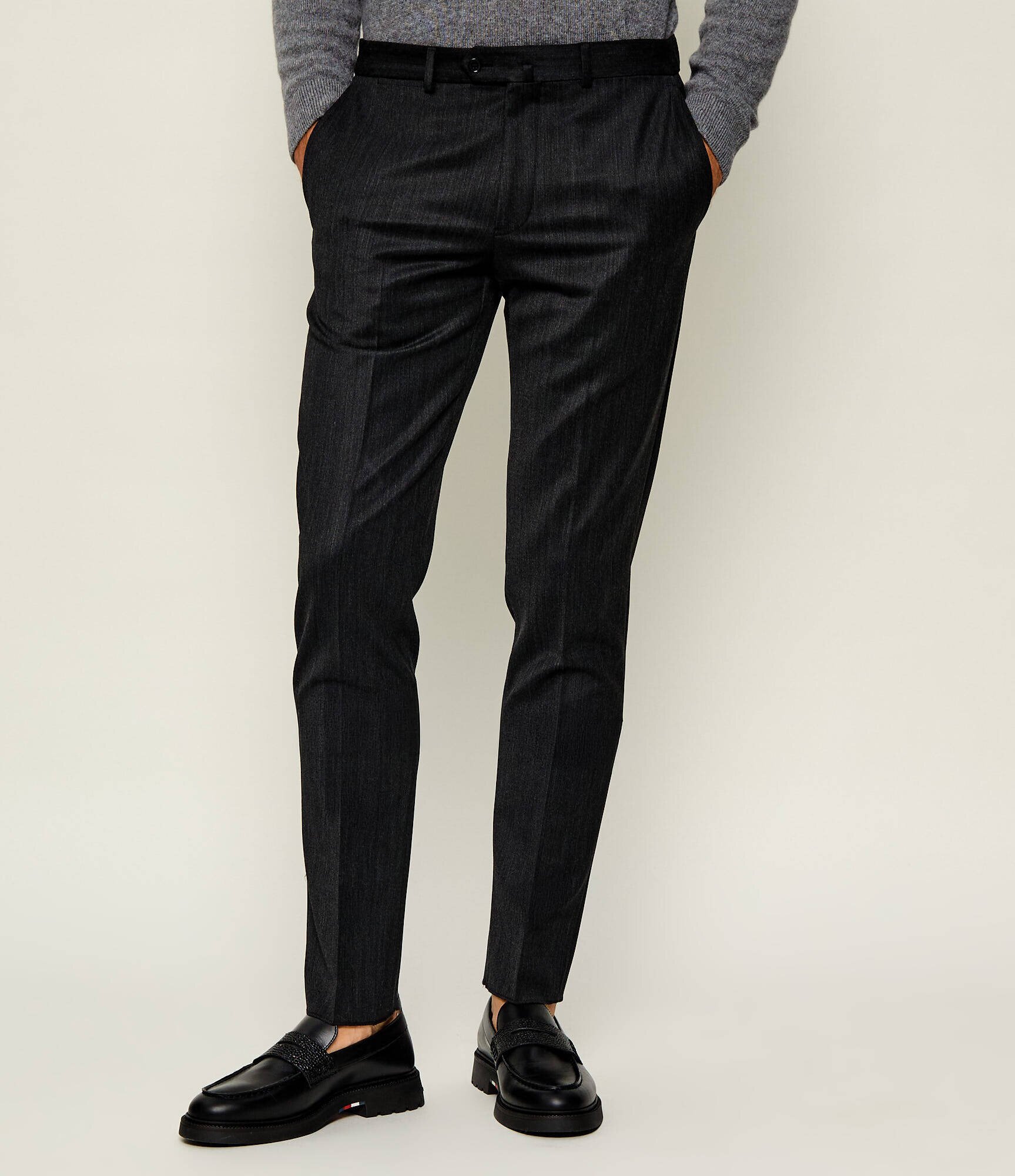 Emporio Armani Pantaloni chino | Slim Fit cu adaos de lână