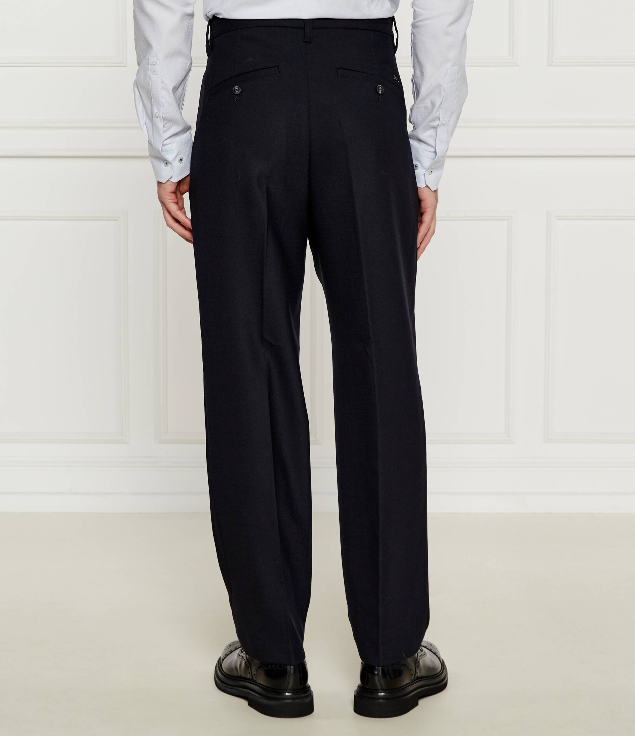 Emporio Armani Pantaloni | flare fit cu adaos de lână