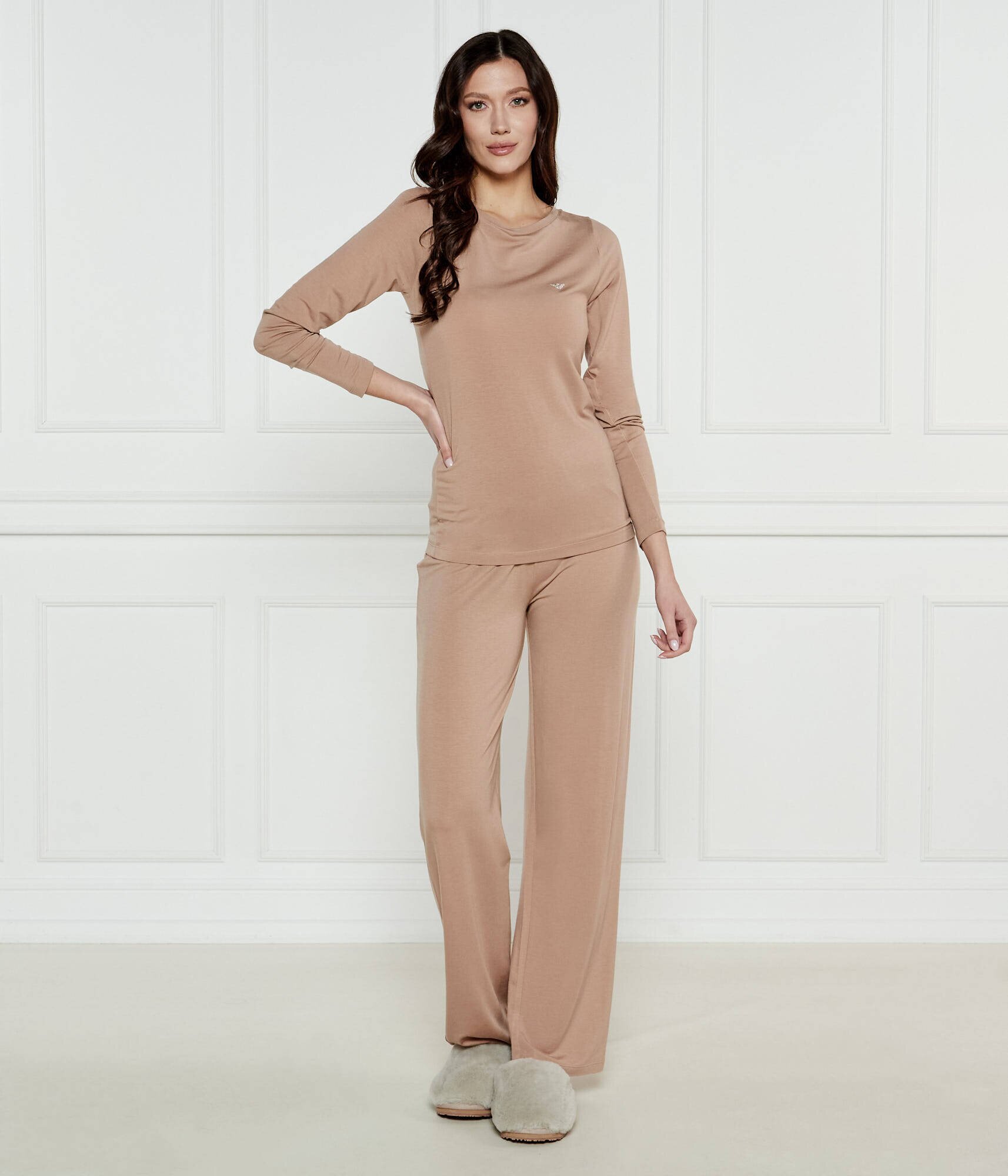 Emporio Armani Pijama | Regular Fit cu adaos de lână