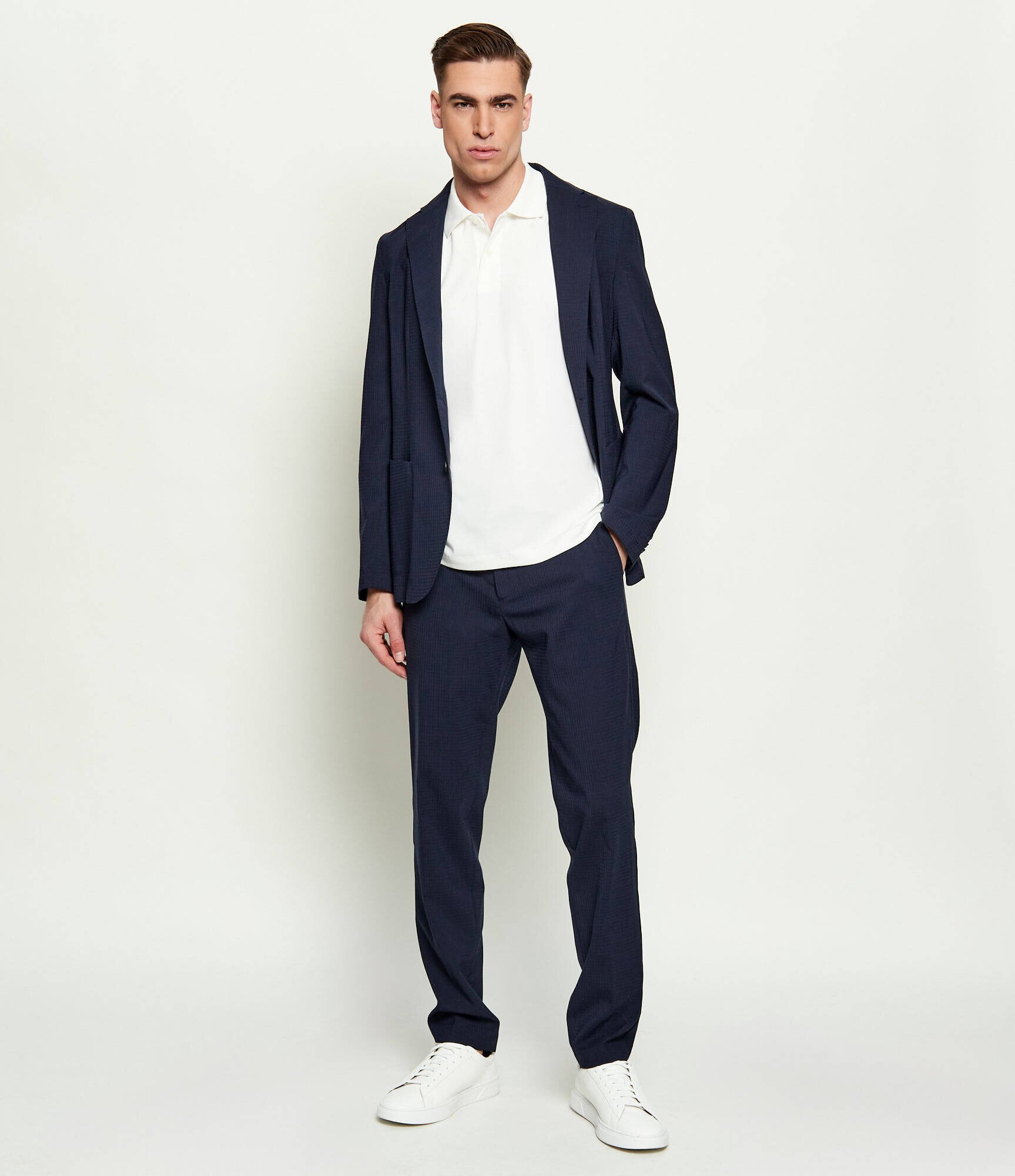 Emporio Armani Polo | Slim Fit cu adaos de mătase