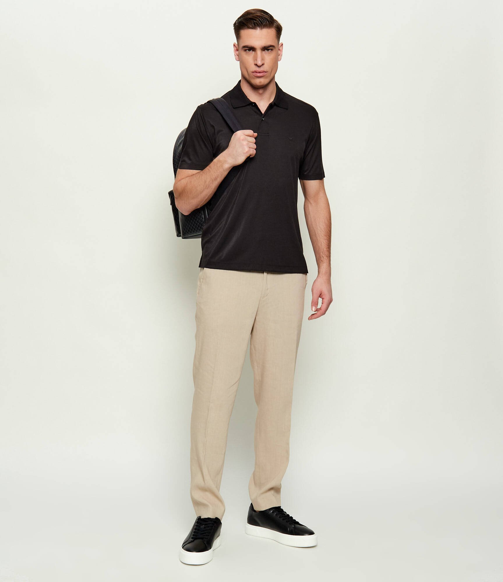 Emporio Armani Polo | Slim Fit cu adaos de mătase