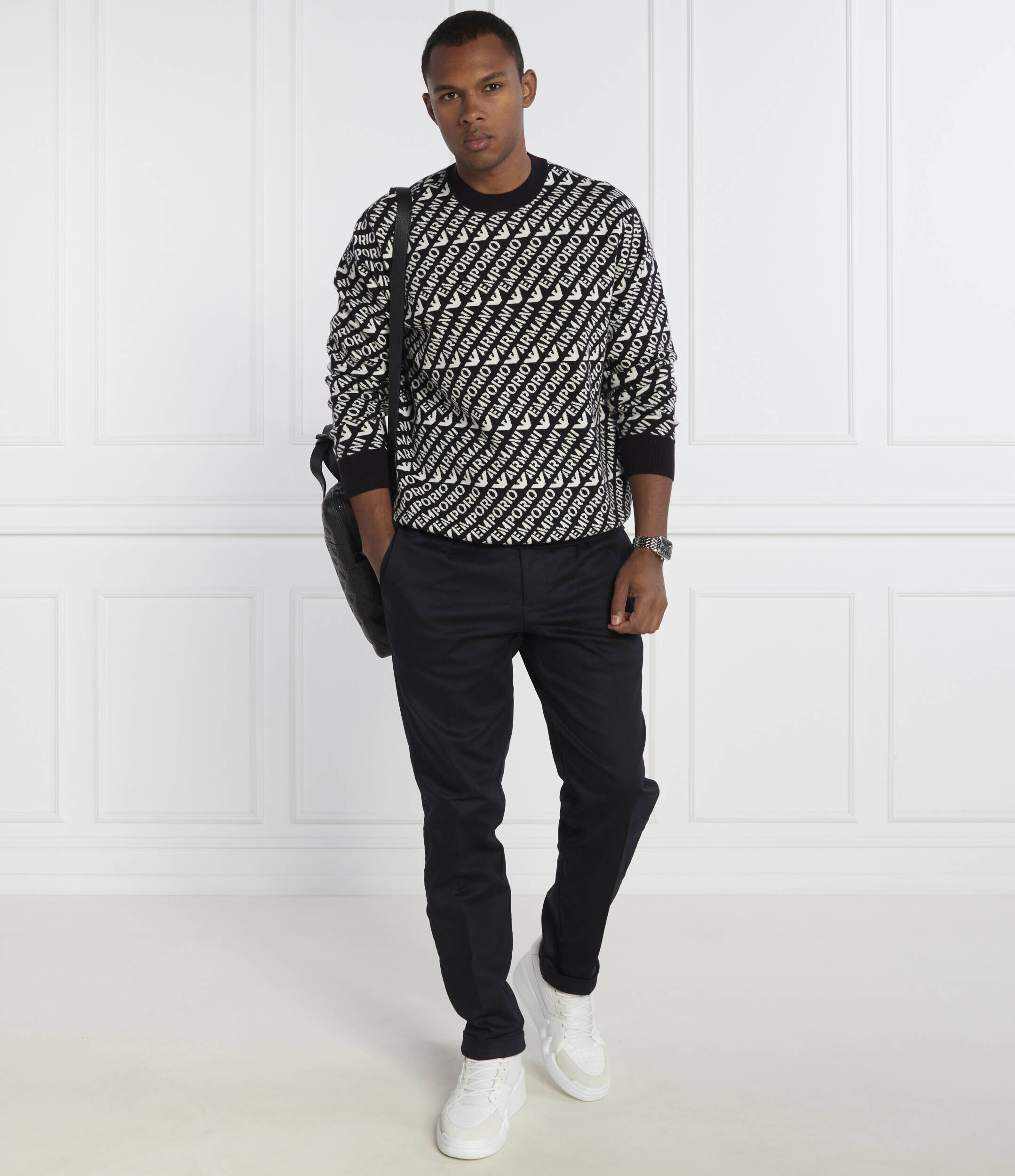 Emporio Armani Pulover PULLOVER | Regular Fit cu adaos de lână
