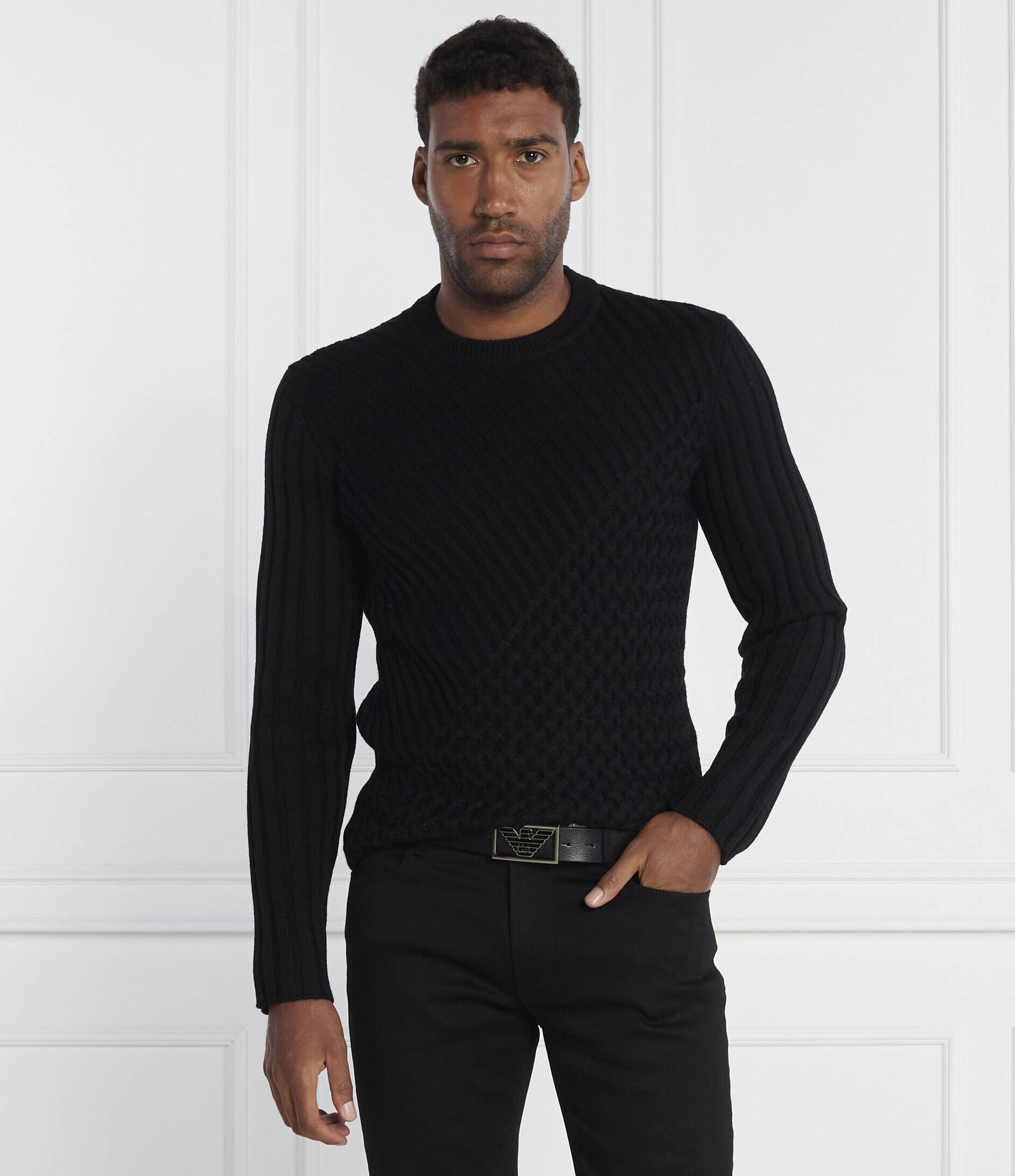 Emporio Armani Pulover | Regular Fit cu adaos de lână