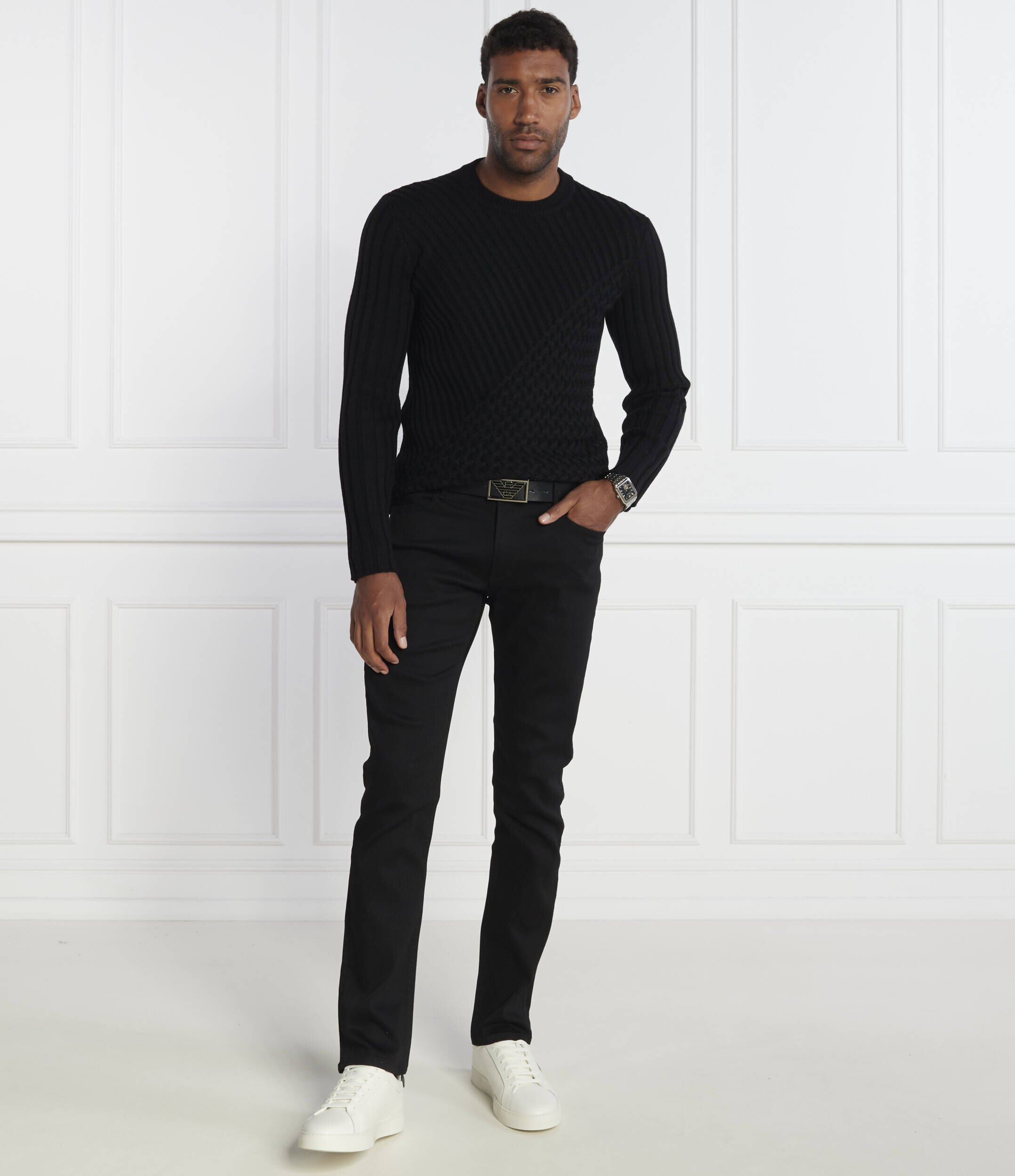 Emporio Armani Pulover | Regular Fit cu adaos de lână