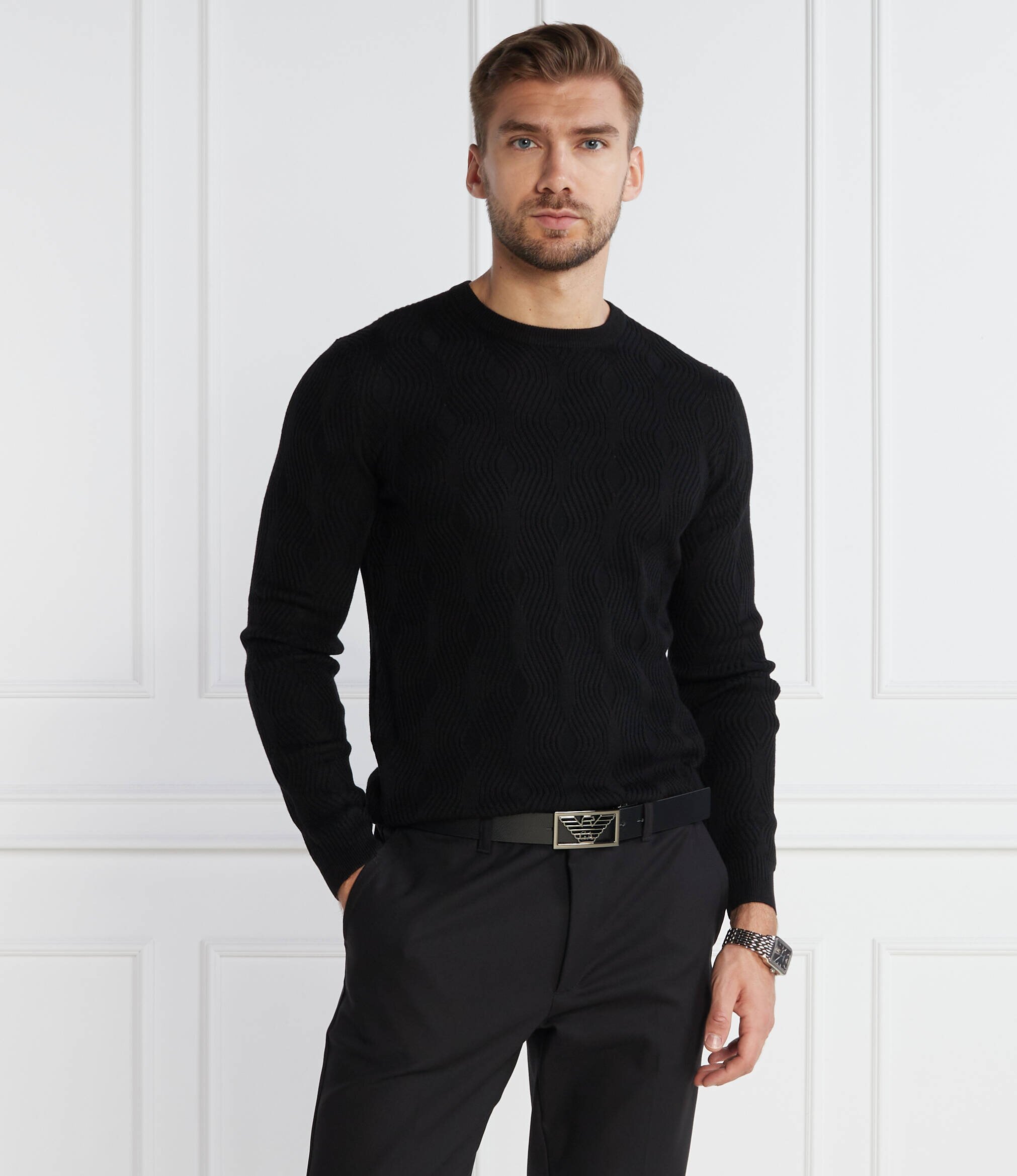 Emporio Armani Pulover | Regular Fit cu adaos de lână