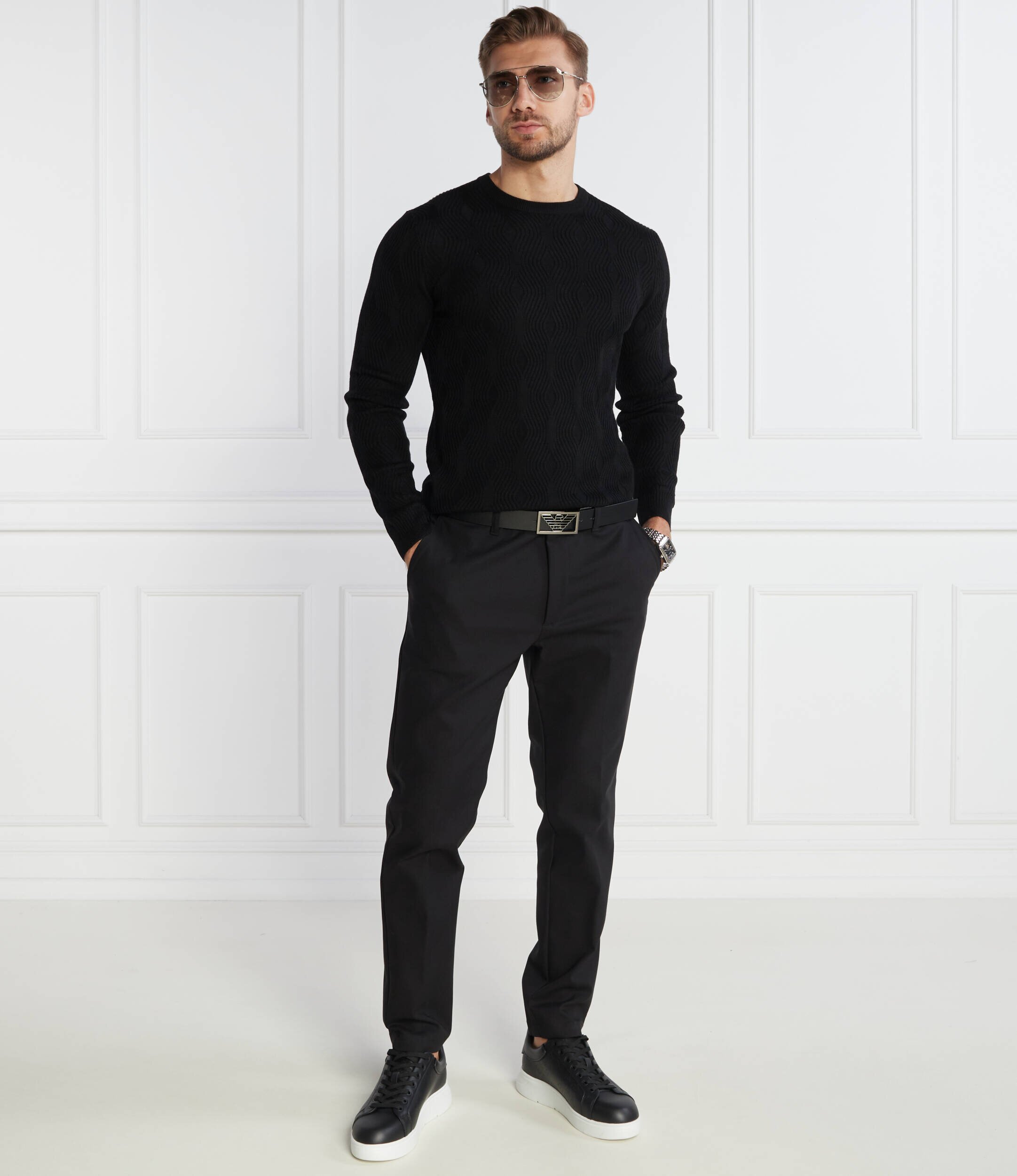 Emporio Armani Pulover | Regular Fit cu adaos de lână