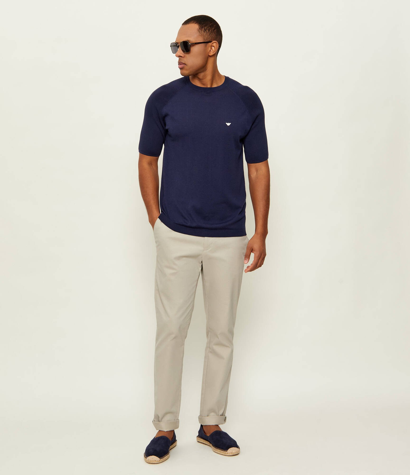 Emporio Armani Pulover | regular fit cu adaos de mătase
