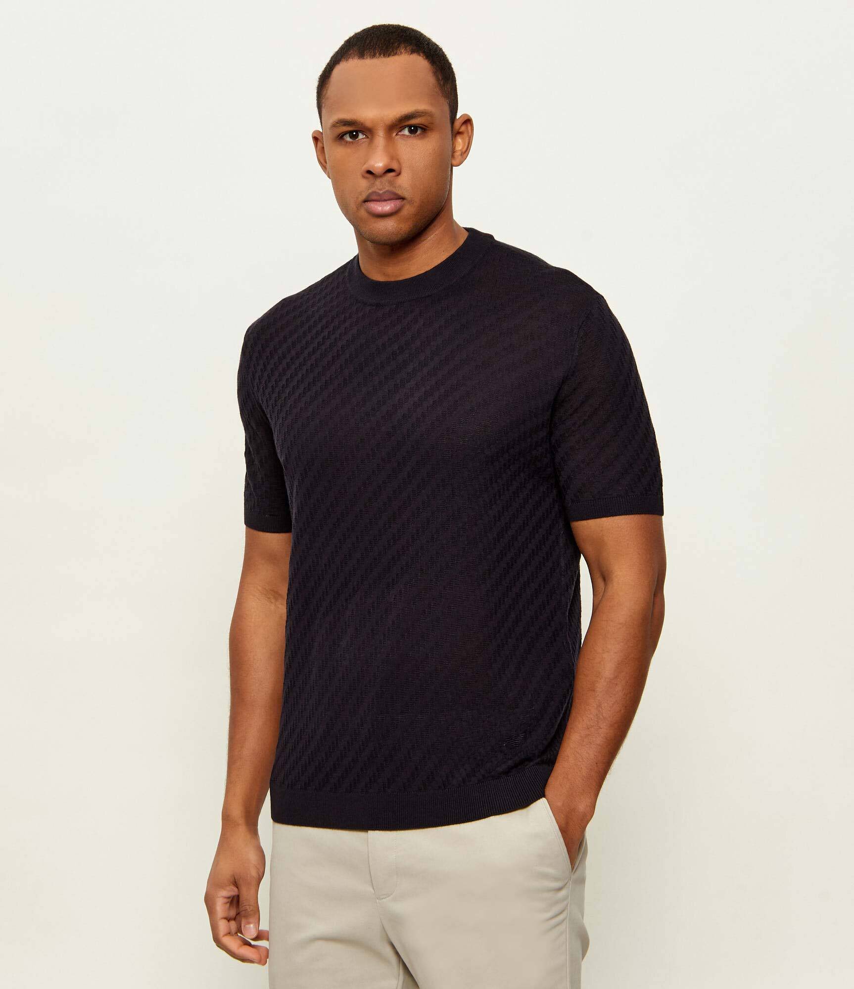 Emporio Armani Pulover | Slim Fit cu adaos de lână