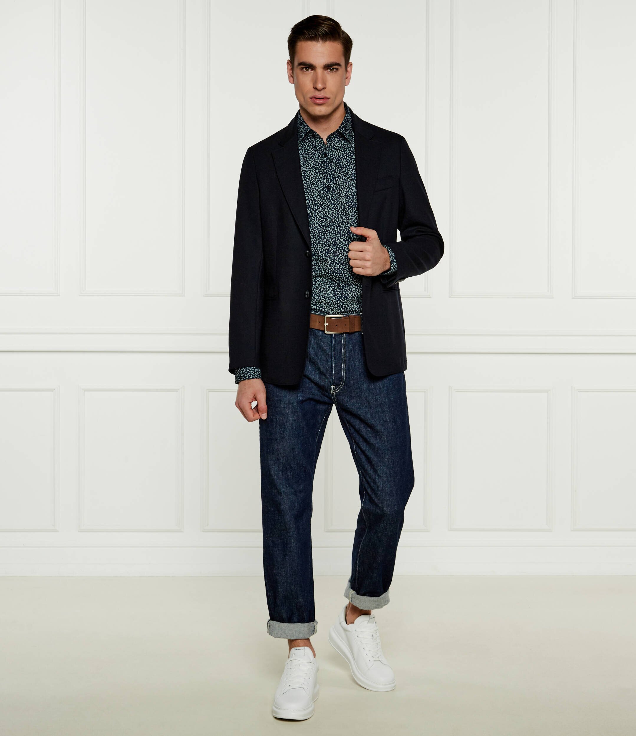 Emporio Armani Sacou | Regular Fit cu adaos de lână