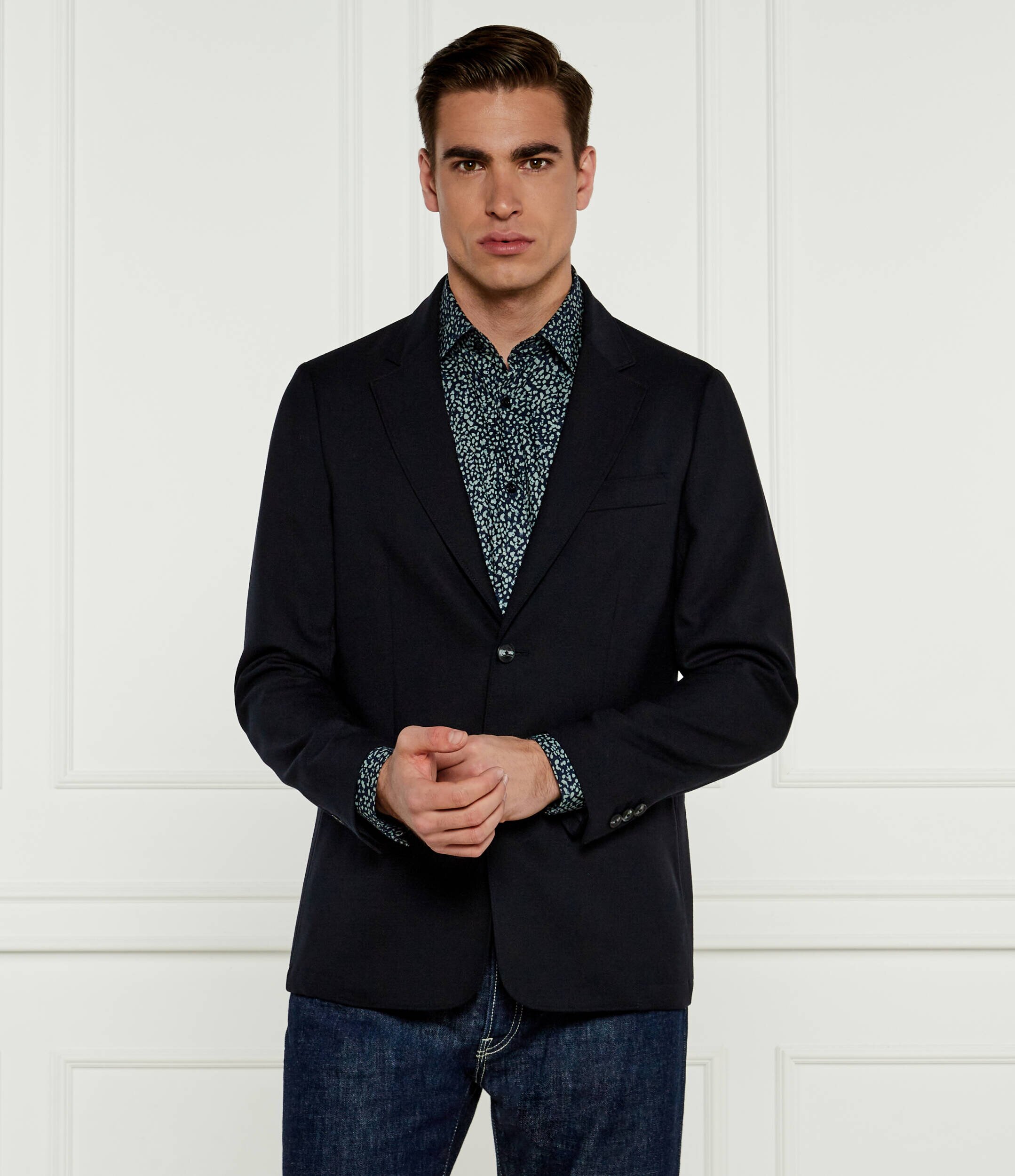 Emporio Armani Sacou | Regular Fit cu adaos de lână