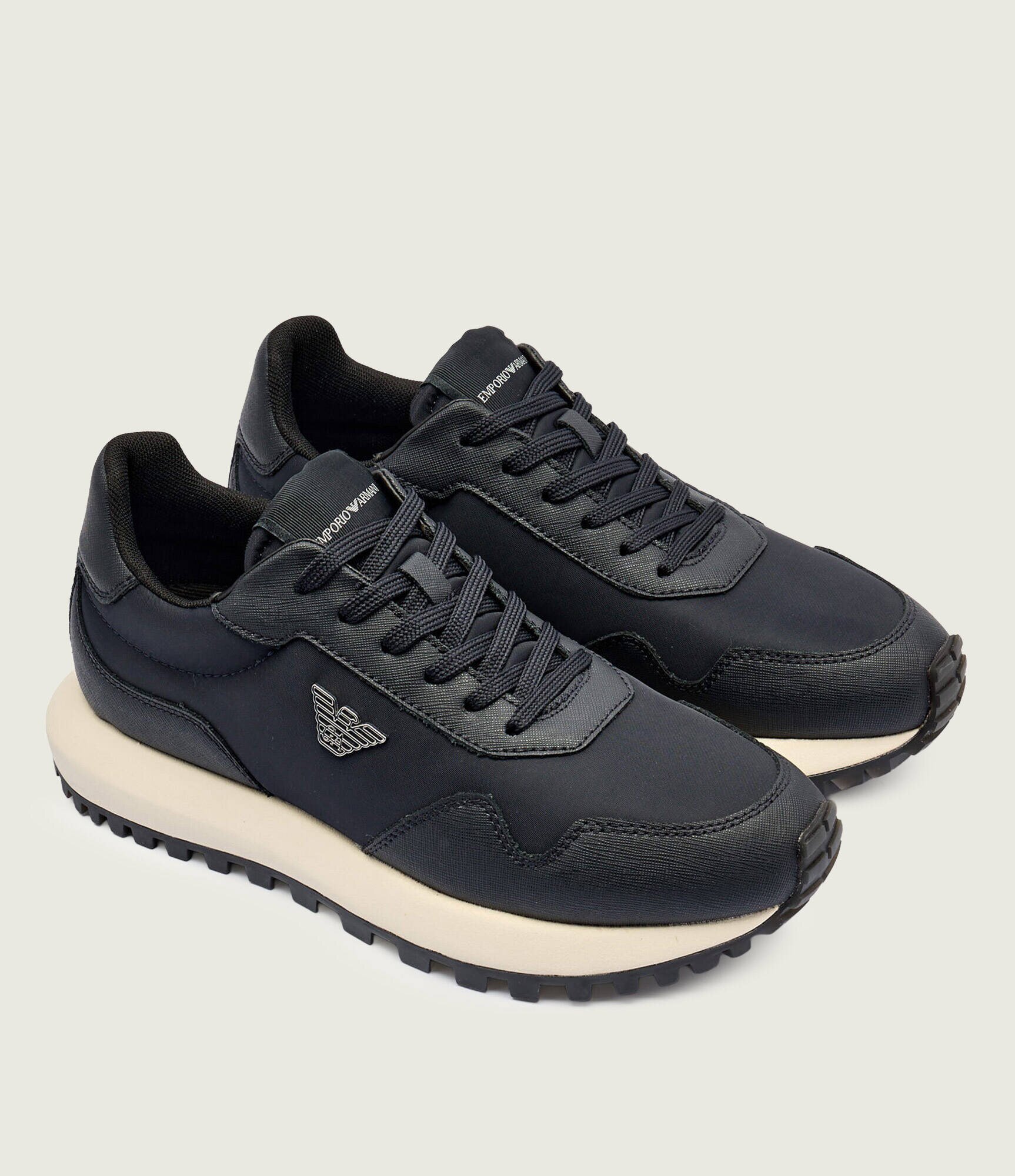 Emporio Armani Sneakers cu adaos de piele