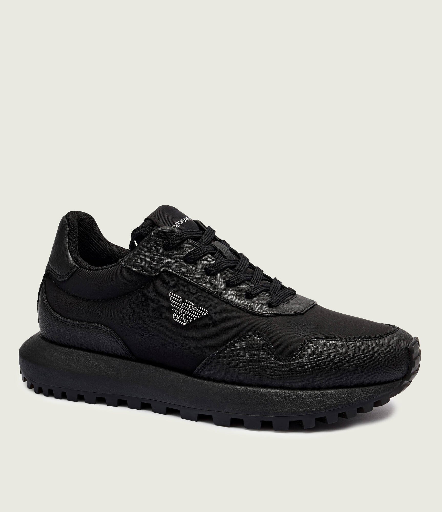 Emporio Armani Sneakers cu adaos de piele