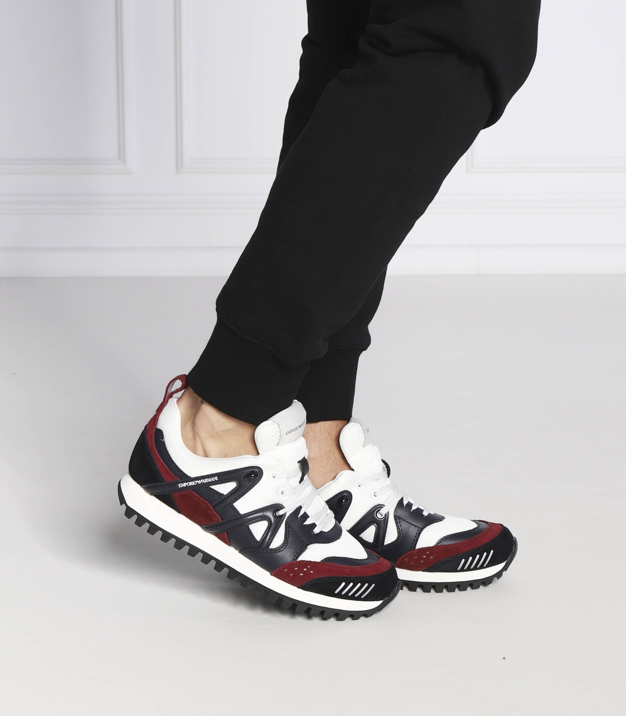 Emporio Armani Sneakers cu adaos de piele
