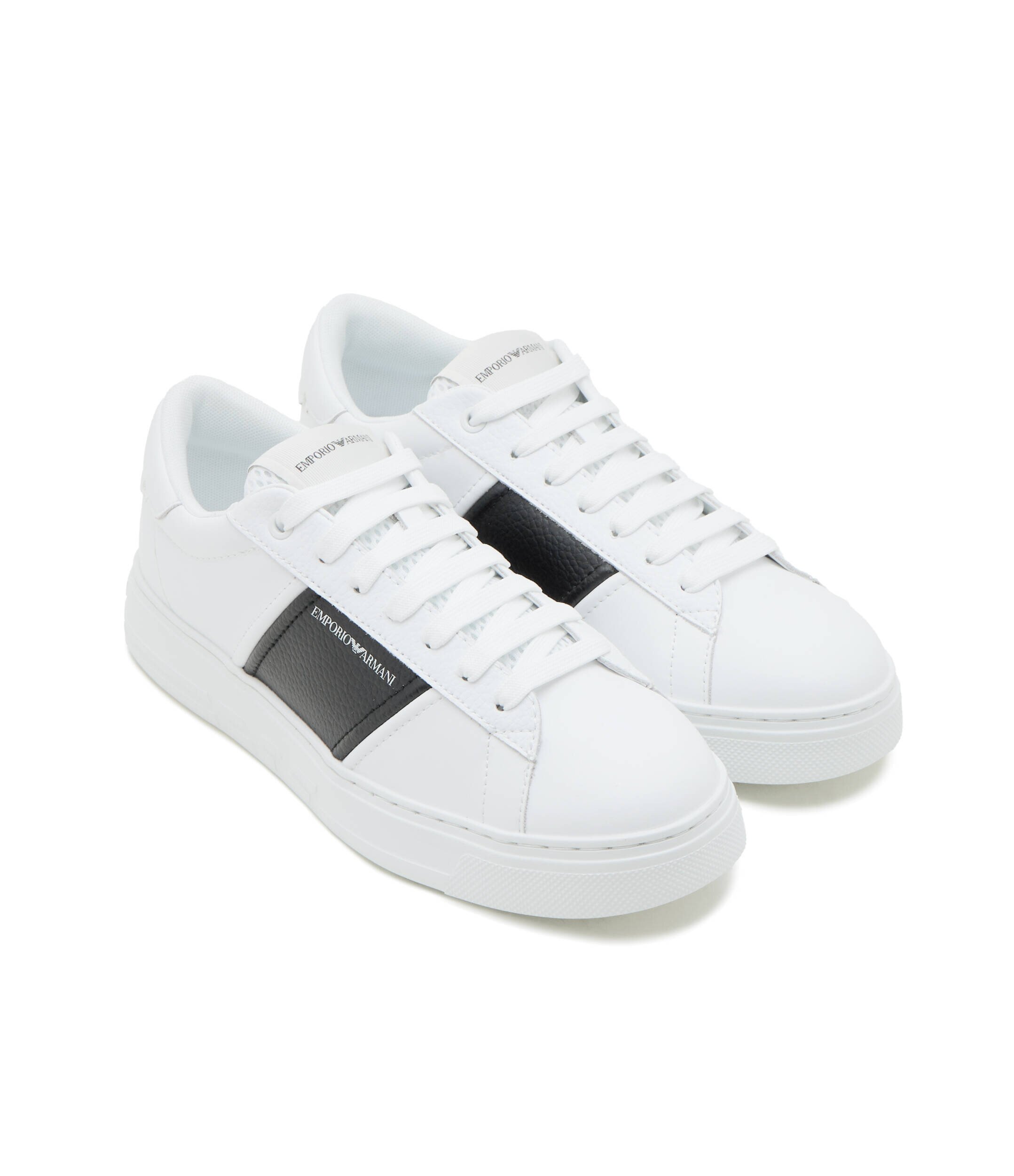 Emporio Armani Teniși cu adaos de piele