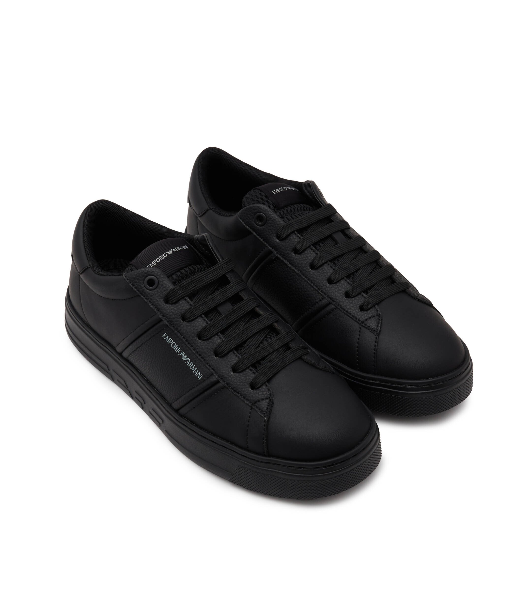Emporio Armani Teniși cu adaos de piele