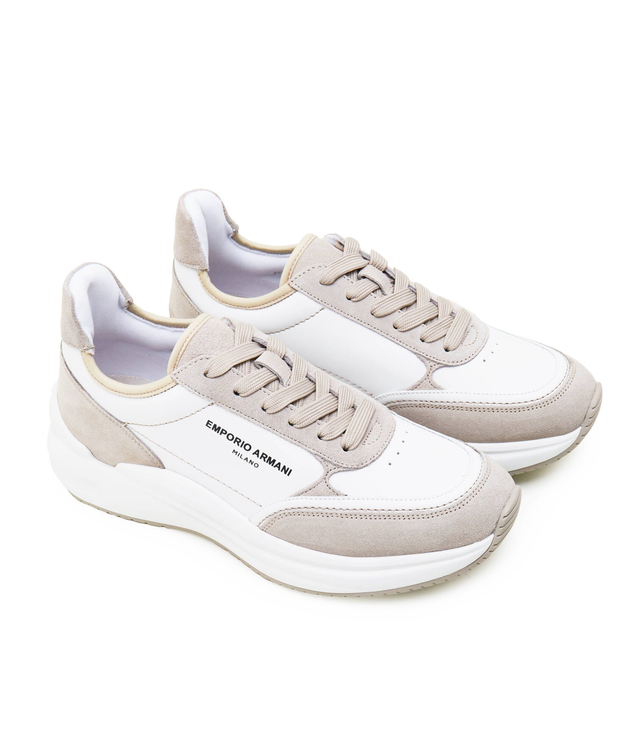 Emporio Armani Teniși din piele | piele întoarsă