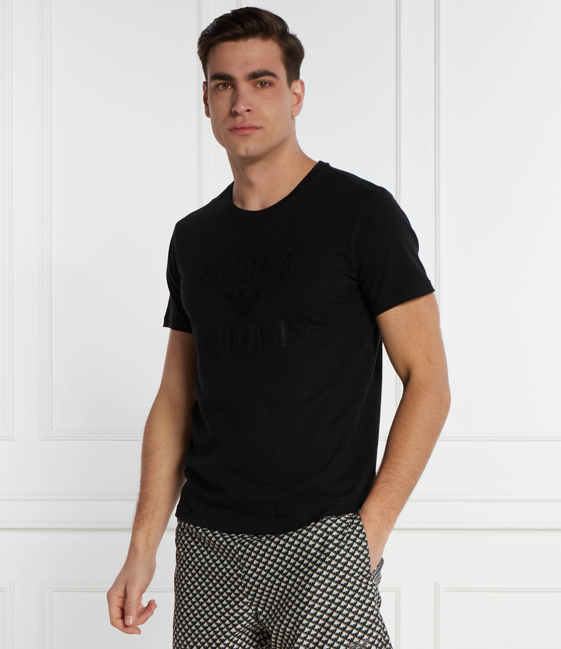 Emporio Armani Tricou | Regular Fit | cu adaos de in