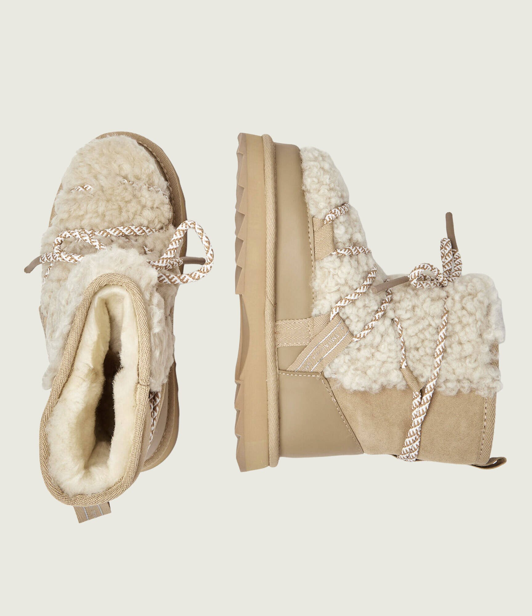 EMU Australia Bocanci Blurred Teddy | shearling | skóra | piele întoarsă
