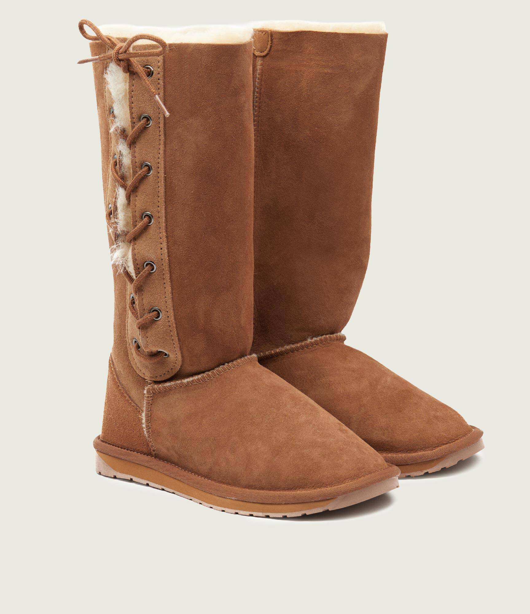 EMU Australia Bocanci Platinum Hi Lace | lână | piele întoarsă