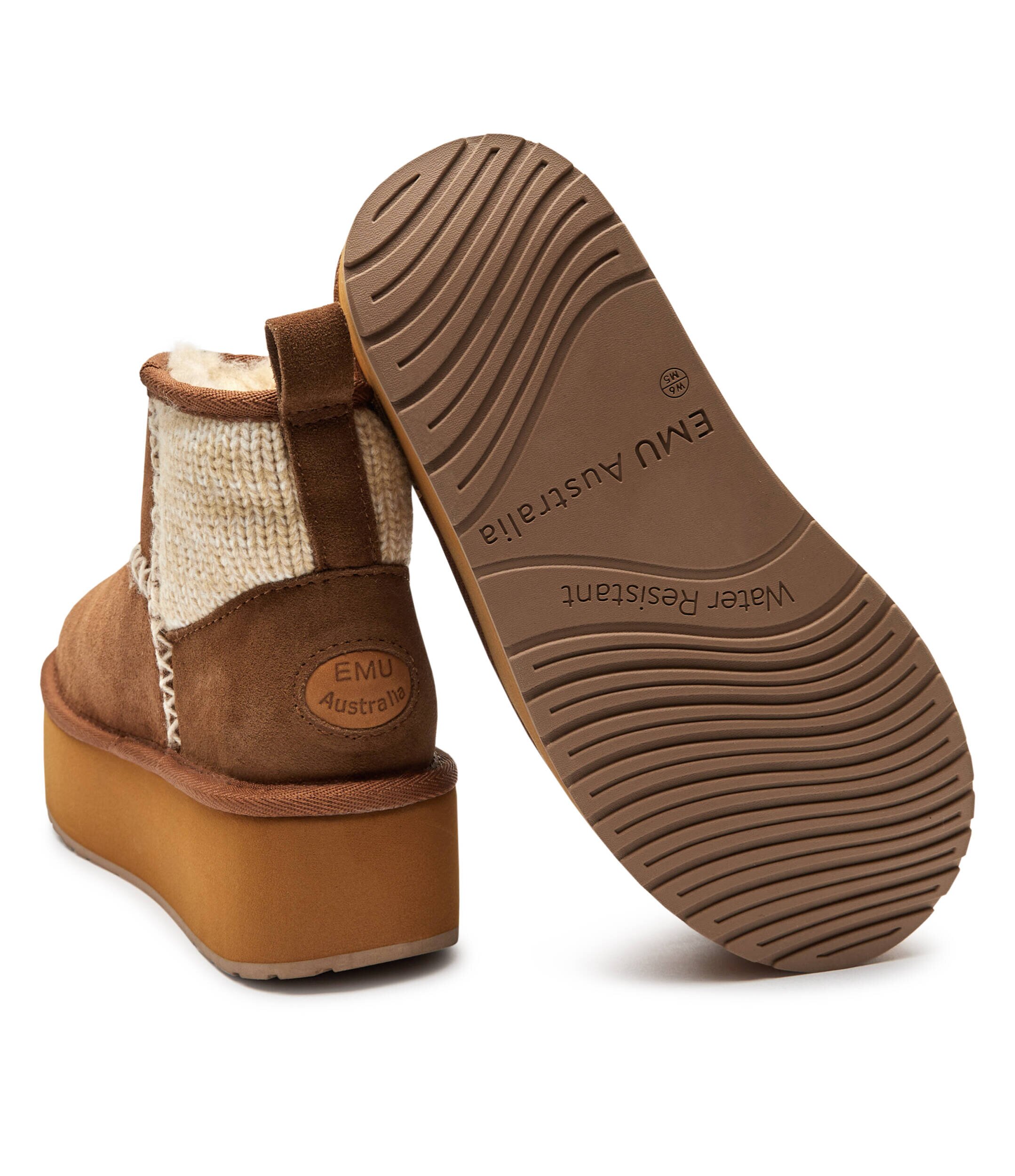EMU Australia Bocanci Stinger Knit Flatform | piele întoarsă