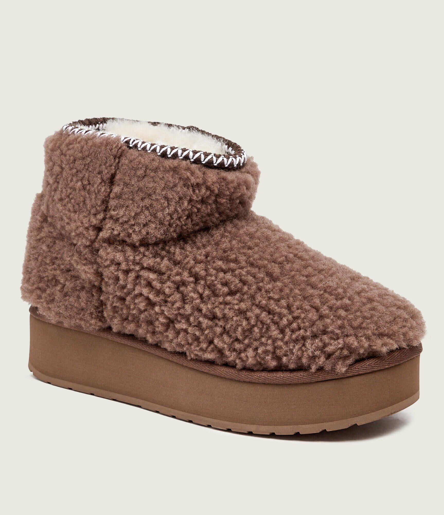 EMU Australia Bocanci Stinger Micro Flatform Teddy | lână