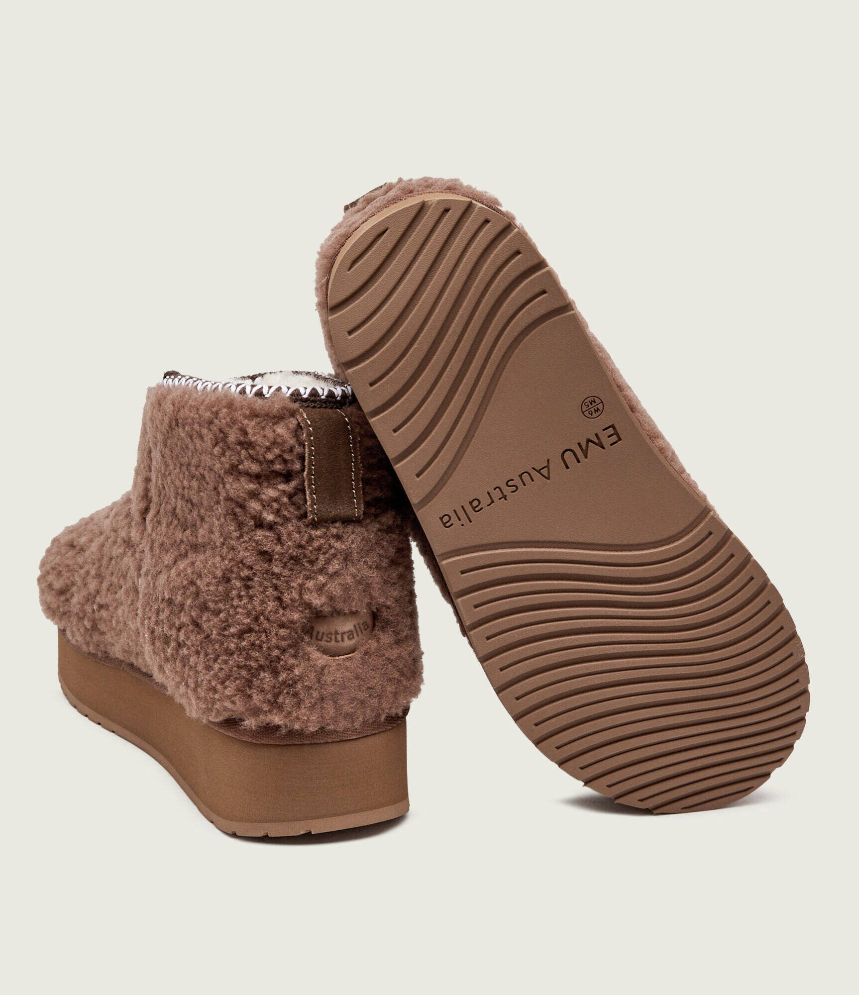 EMU Australia Bocanci Stinger Micro Flatform Teddy | lână